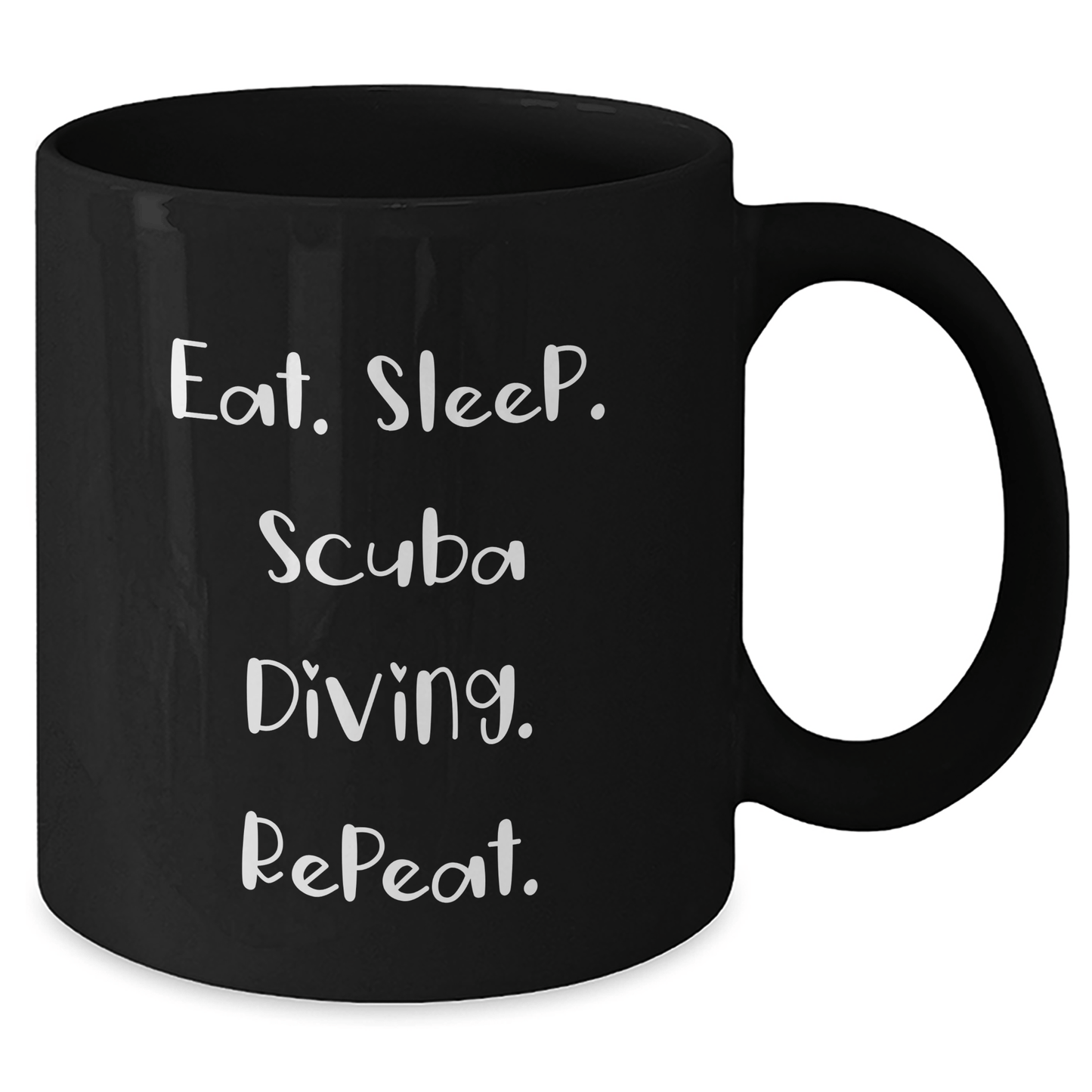 Funny Scuba Diving Mugs, Eat. Sleep. Scuba Diving. Repeat. Gifts for Scuba Diving Enthusiasts from Family - Victory Thru Vision