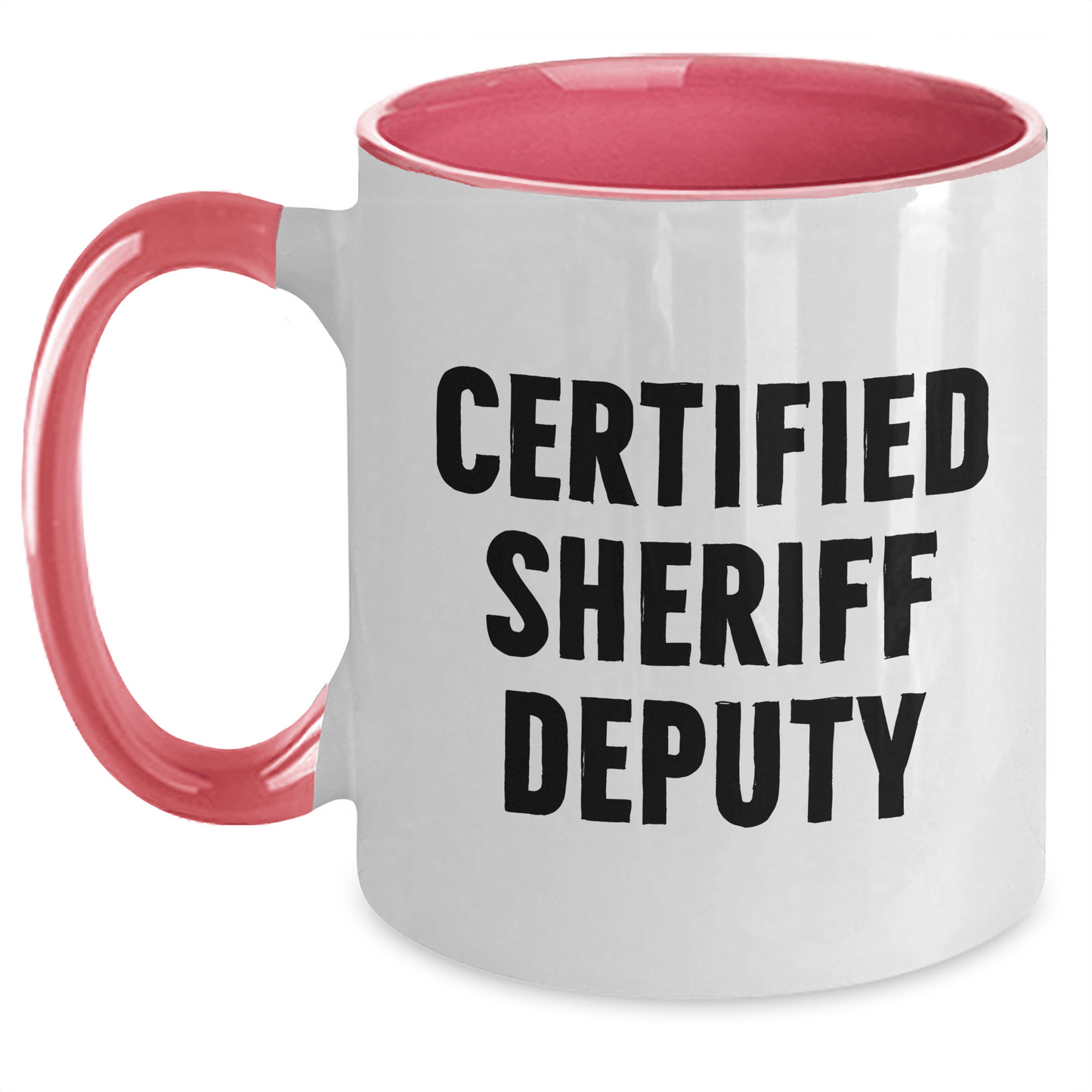 Funny Sheriff Deputy Gifts, Father's Day Unique Gifts from Men to Sheriff Deputy, Two Tone Coffee Mug - Victory Thru Vision