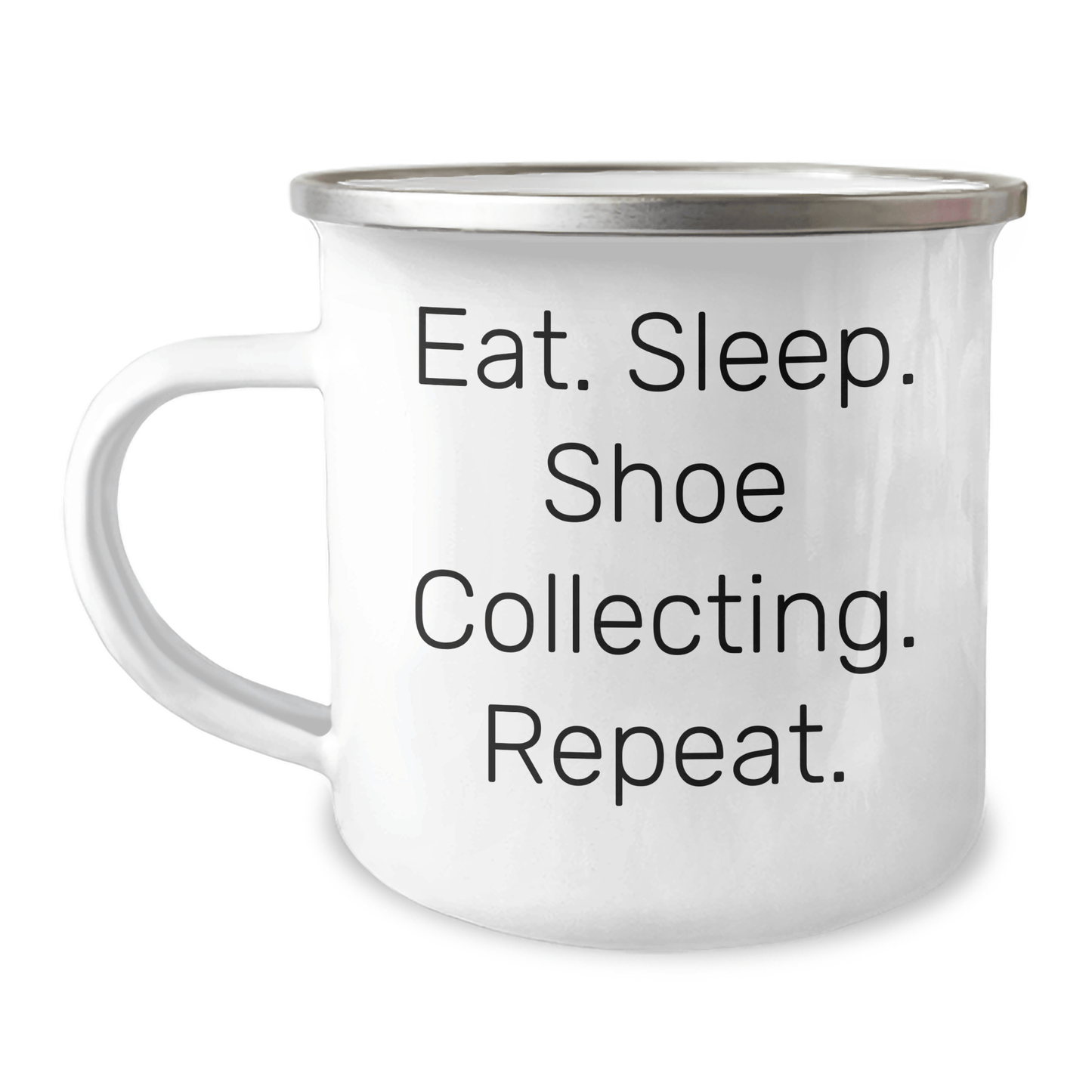 Funny Shoe Collecting Gifts for Men from Eat. Sleep. Shoe Collecting. Repeat. - Unique Camping Mug for Father's Day - Victory Thru Vision