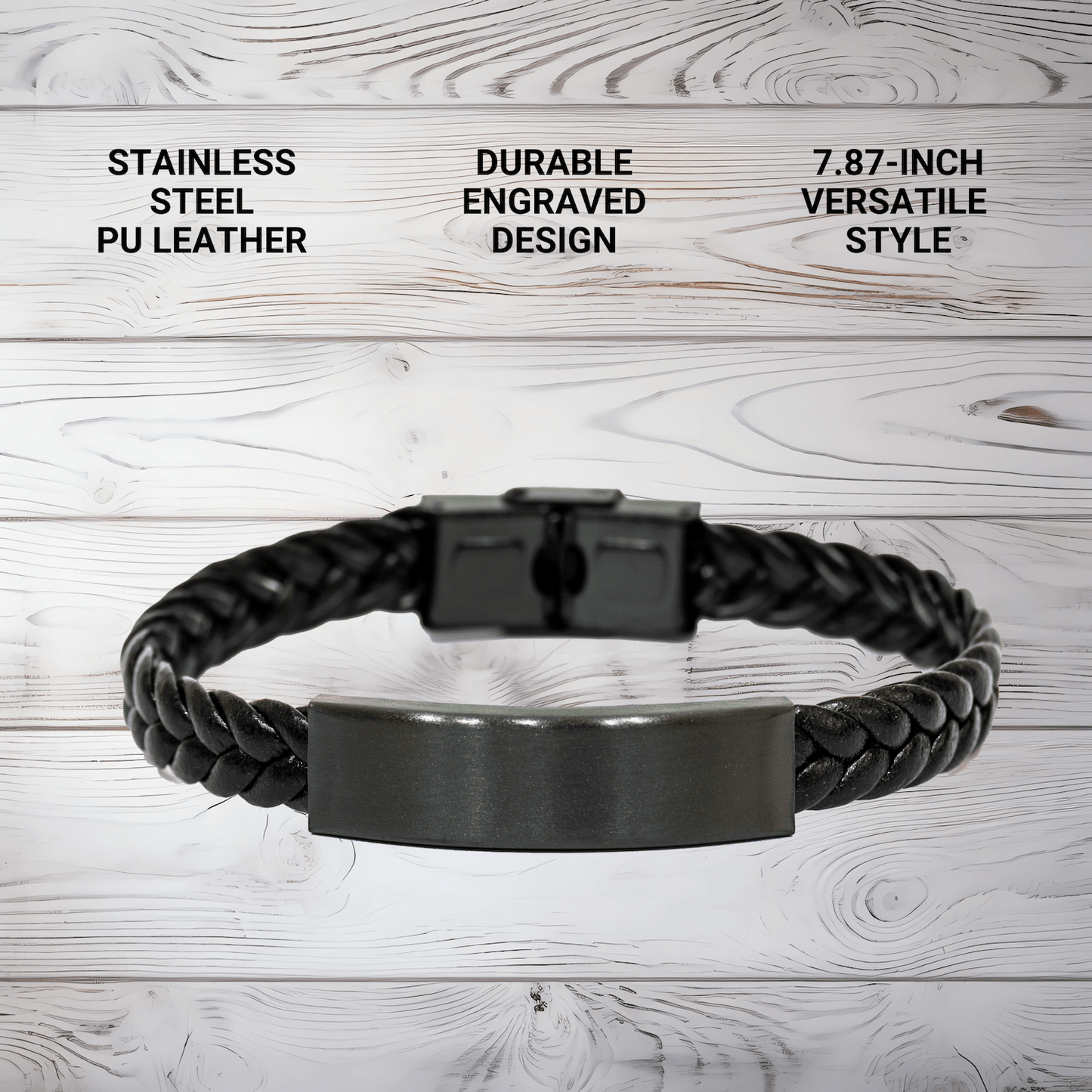 Funny Supervisor Gift, Supervisor By Day, World's Best Mom By Night. Interlaced Leather Bracelet for Mother's Day - Victory Thru Vision