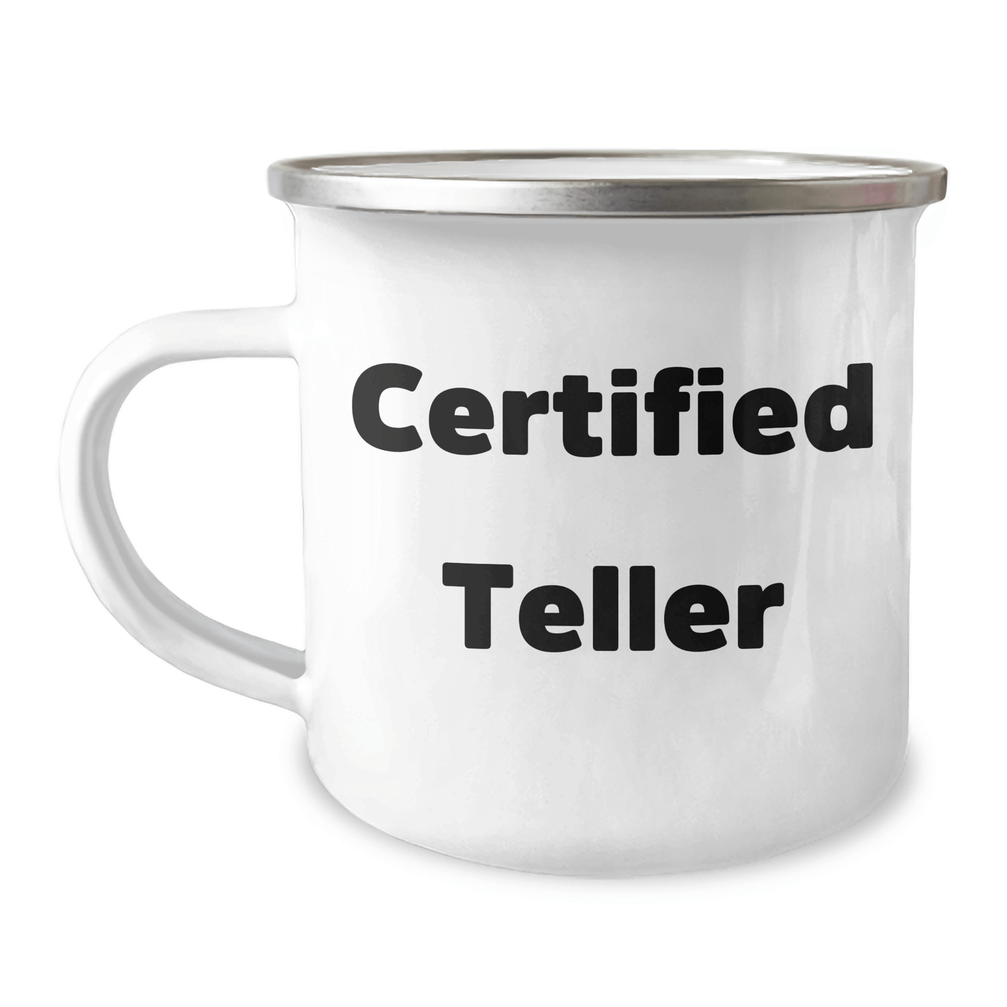 Funny Teller Gifts from Friends - Mother's Day Unique Camping Mug, 12 oz Stainless Steel with Enamel, 'Teller' Quote - Victory Thru Vision