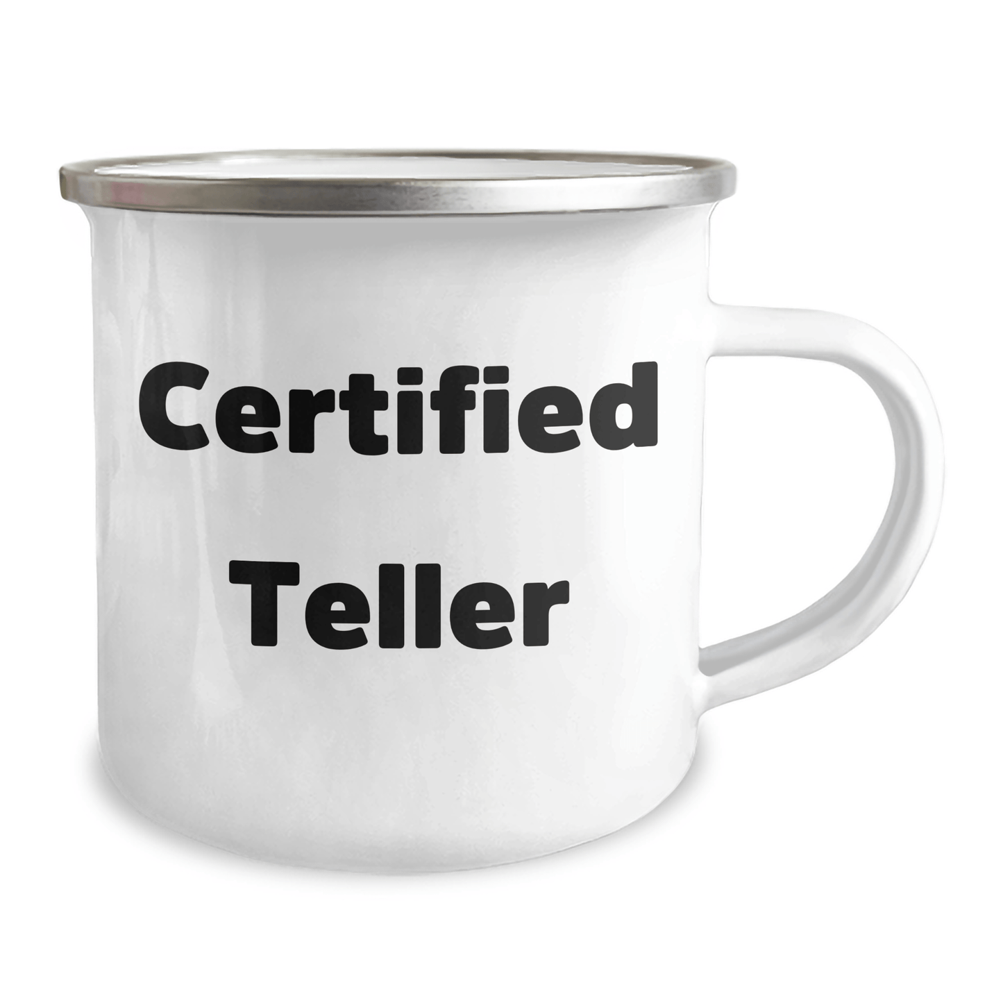Funny Teller Gifts from Friends - Mother's Day Unique Camping Mug, 12 oz Stainless Steel with Enamel, 'Teller' Quote - Victory Thru Vision