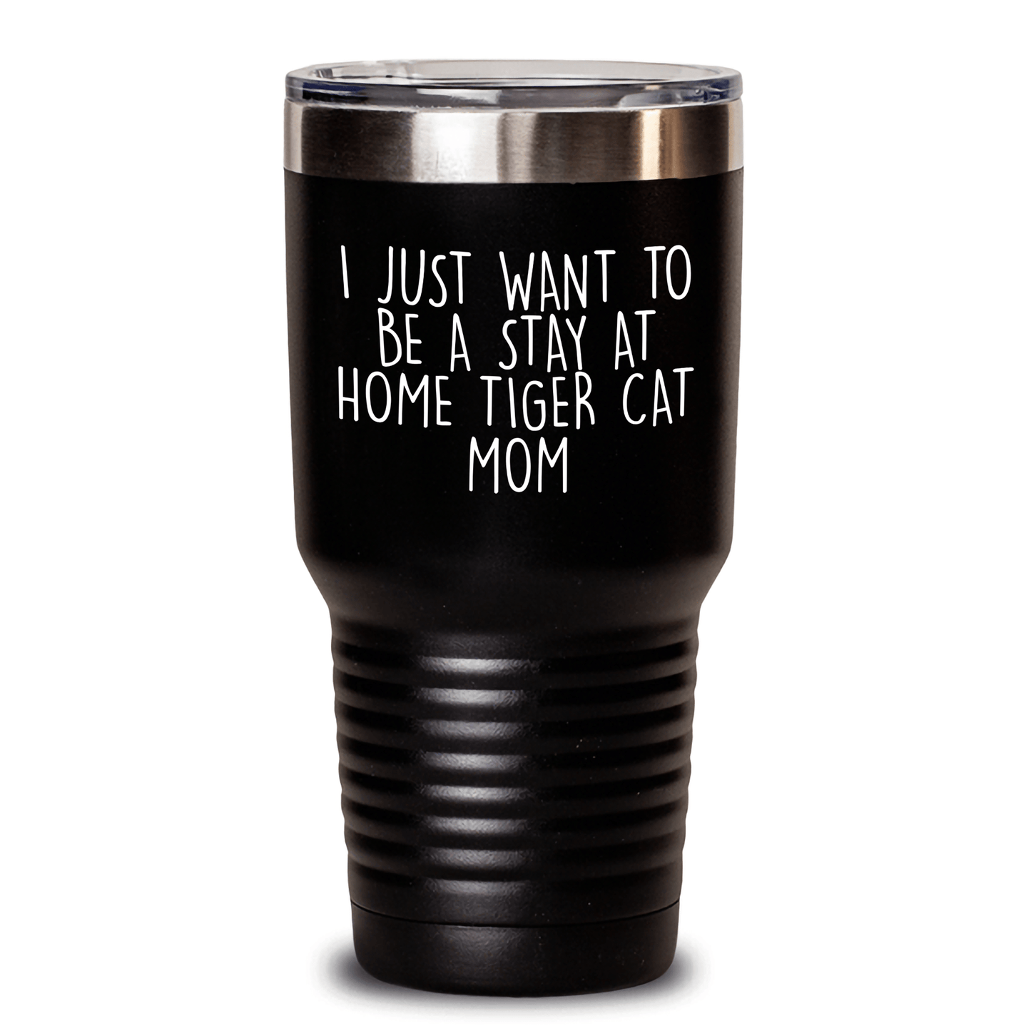 Funny Tiger Cat Mom Quotes Gifts from Men to Tiger Cat Lovers on Father's Day - 20oz or 30oz Vacuum Insulated Tumbler - Victory Thru Vision