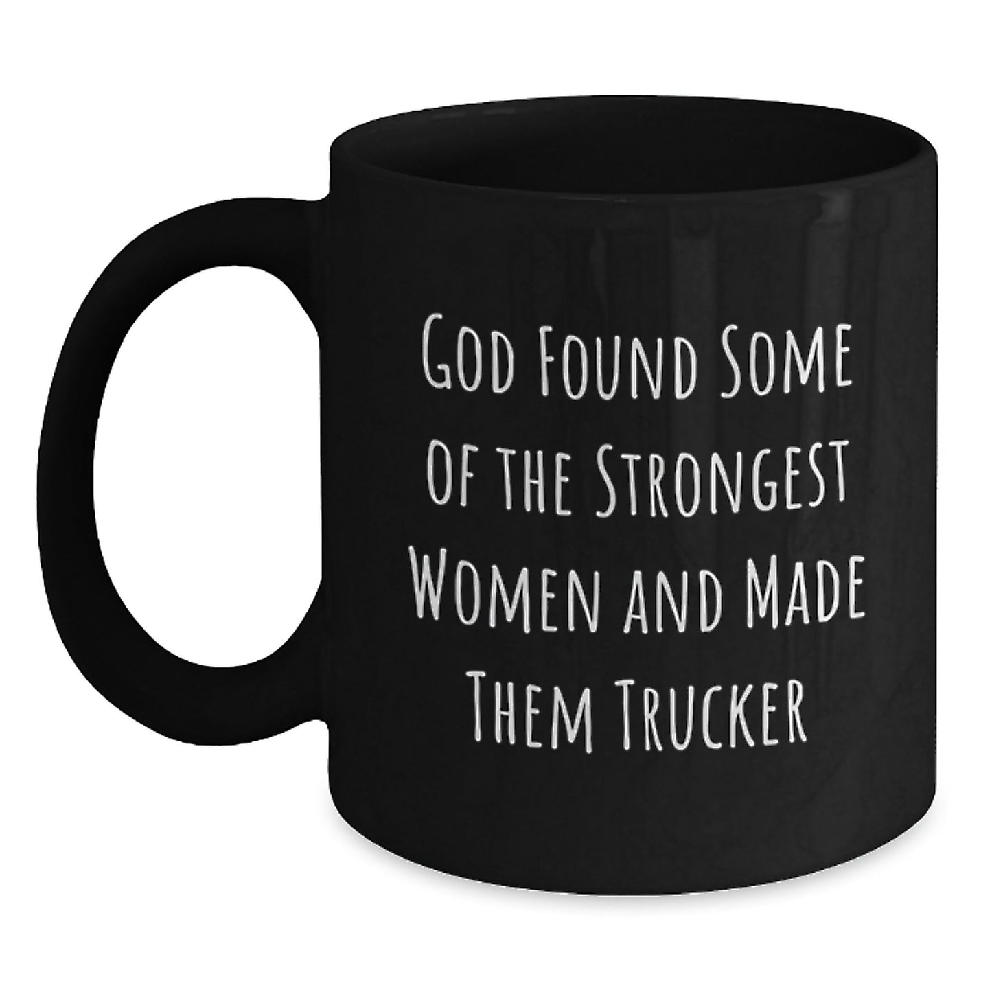 Funny Trucker Gifts for Men from Friends, Unique Black Coffee Mug for Graduation - Victory Thru Vision