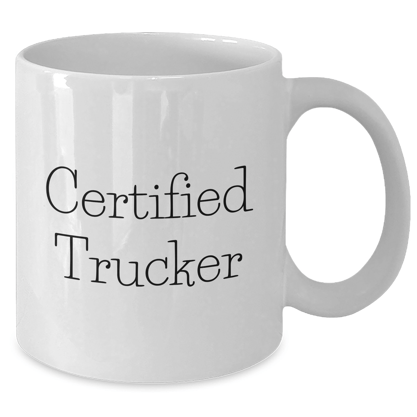 Funny Trucker Gifts from Men to Trucker on Father's Day - White Ceramic Coffee Mug - Victory Thru Vision