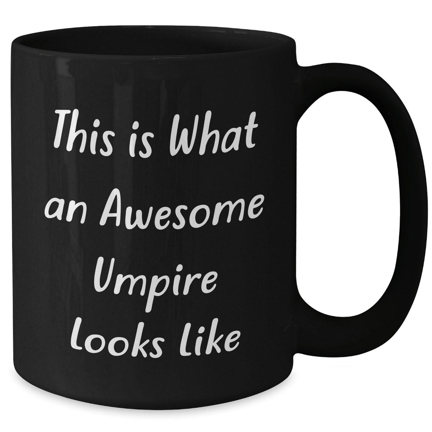 Funny Umpire Gifts from Men to Umpire Friends for Father's Day - Awesome Umpire Black Coffee Mug, 11oz or 15oz - Victory Thru Vision