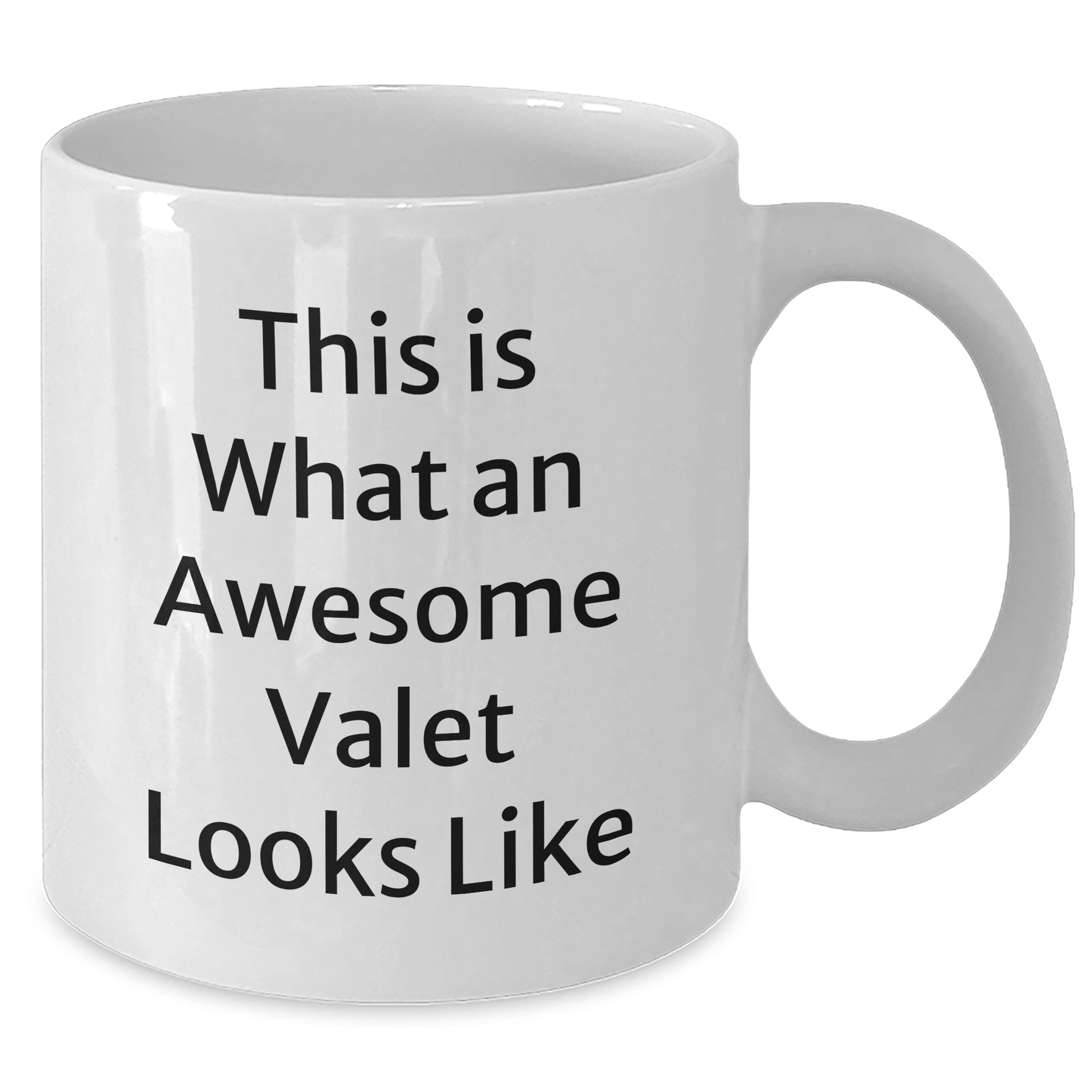 Funny Valet Gifts from Men for Awesome Valet on Father's Day - White Coffee Mug, Quote: 'This Is What An Awesome Valet Looks Like' - Victory Thru Vision