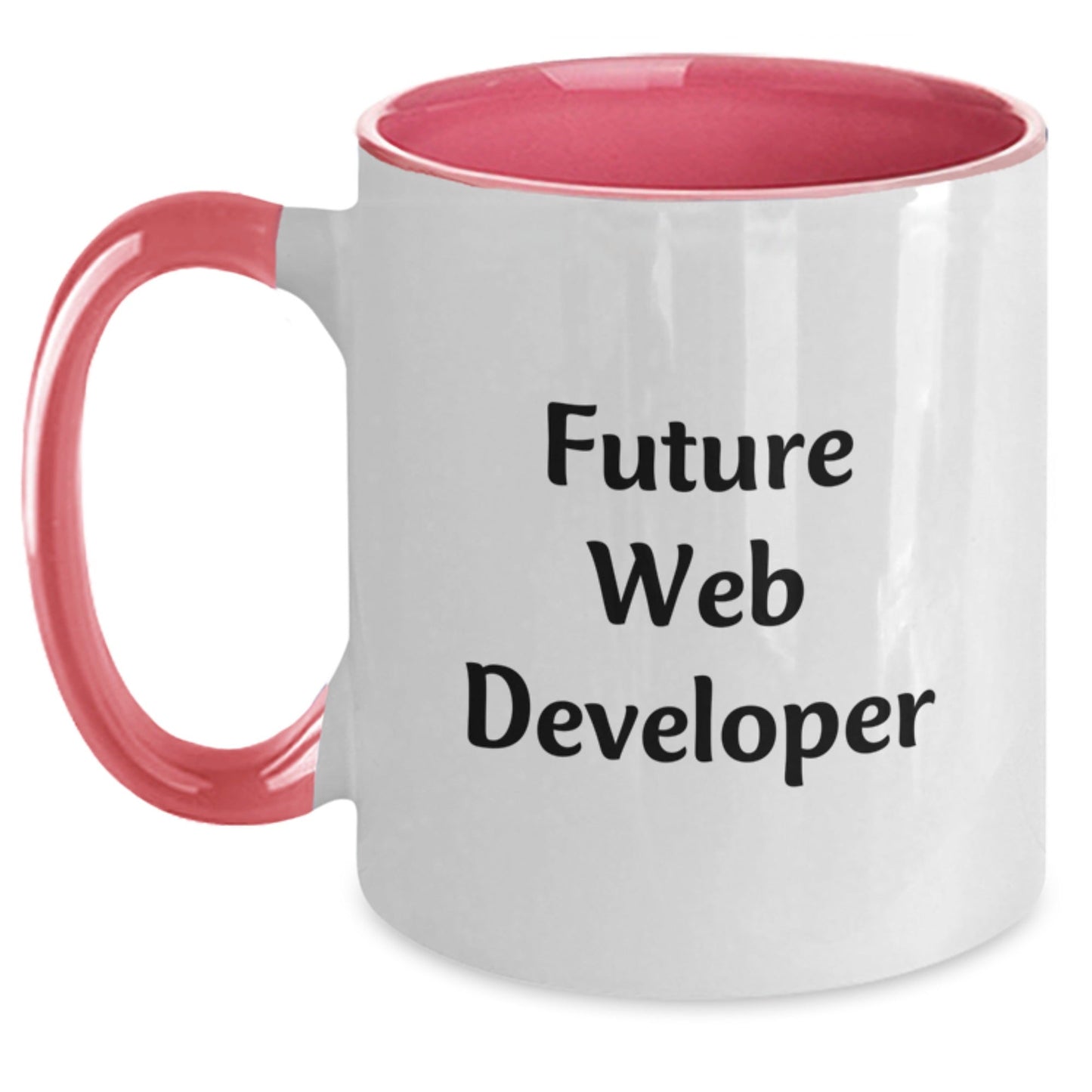 Funny Web Developer Gifts for Men - Future Web Developer Quote on Two Tone Coffee Mug, Gifts from Friends, Graduation Unique - Victory Thru Vision