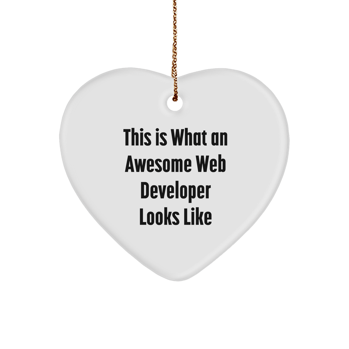 Funny Web Developer Gifts from Men, Heart Ornament for Awesome Web Developers, Christmas Unique Gifts for Friends - Victory Thru Vision