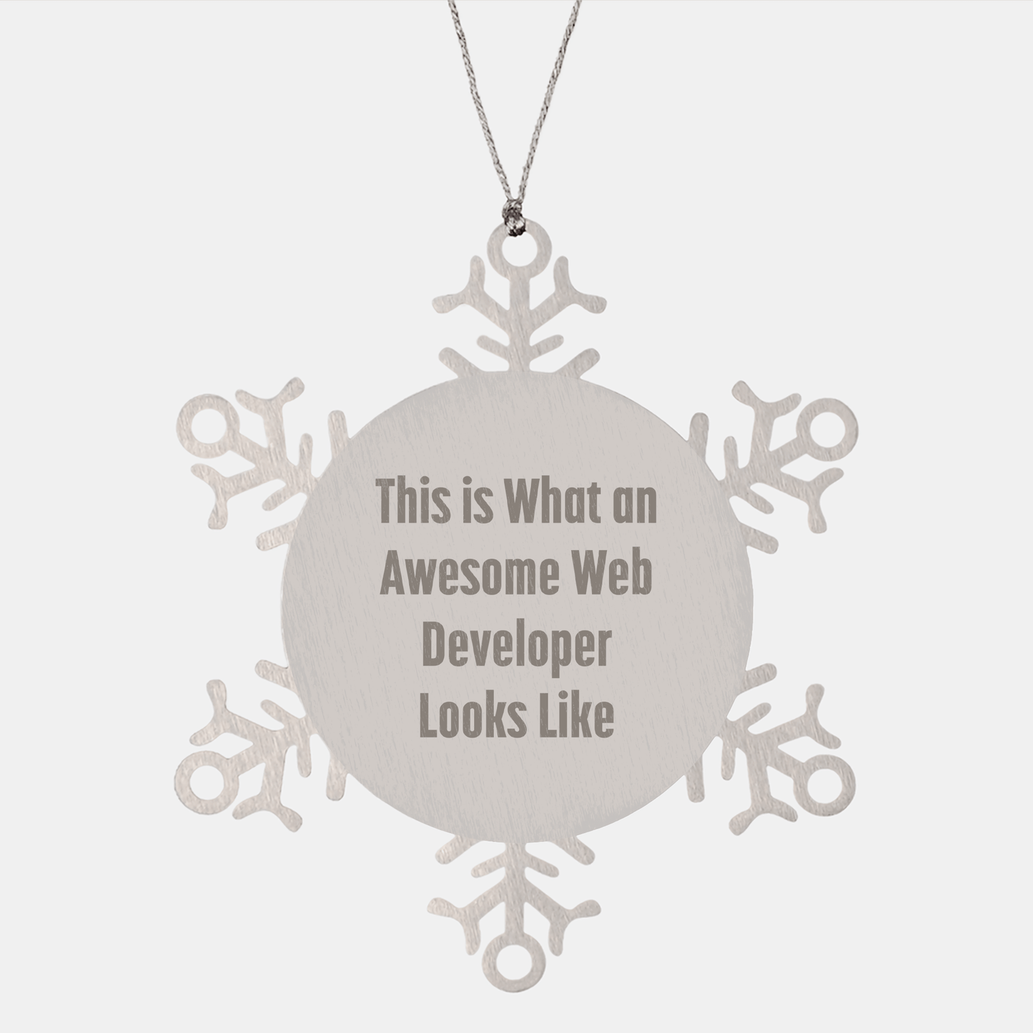 Funny Web Developer Snowflake Ornament Gifts from Friends to Web Developers, Christmas Unique Presents for Men, Inspirational Motivational Quote - Victory Thru Vision