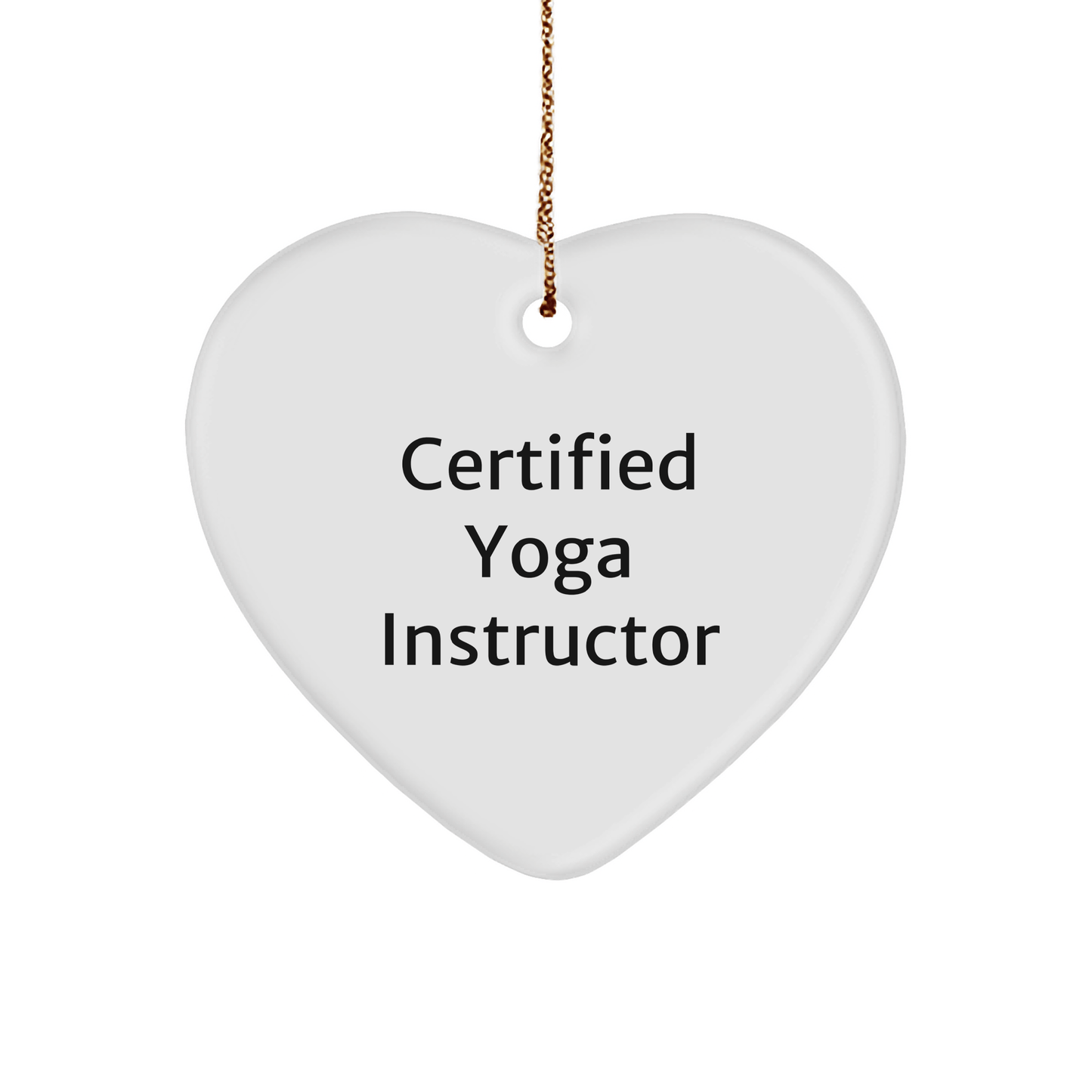Funny Yoga Instructor Gift from Friends for Christmas: Heart Ornament, 'You're a - maze - ing!' Quote - Victory Thru Vision