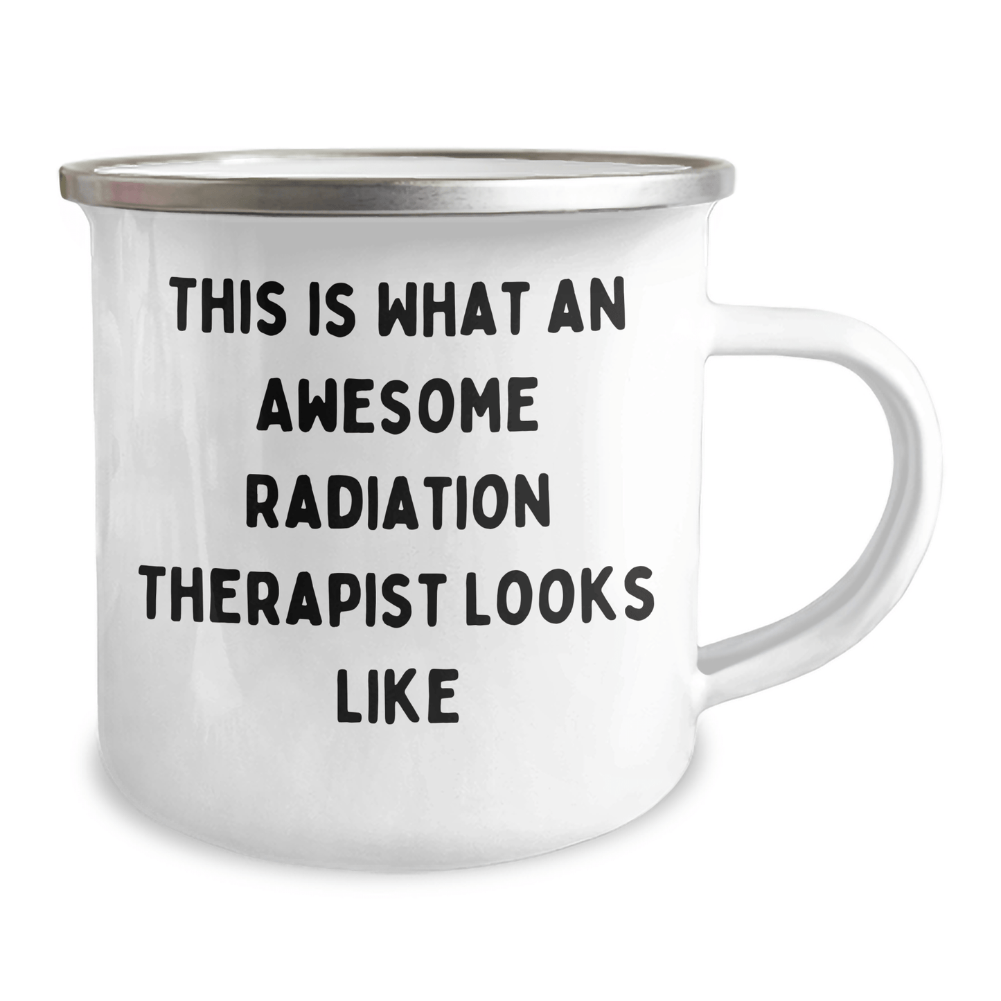 Gifts from Men to Awesome Radiation Therapist - 'This Is What An Awesome Radiation Therapist Looks Like' - Unique Mother's Day Present for Her Camping Mug - Victory Thru Vision