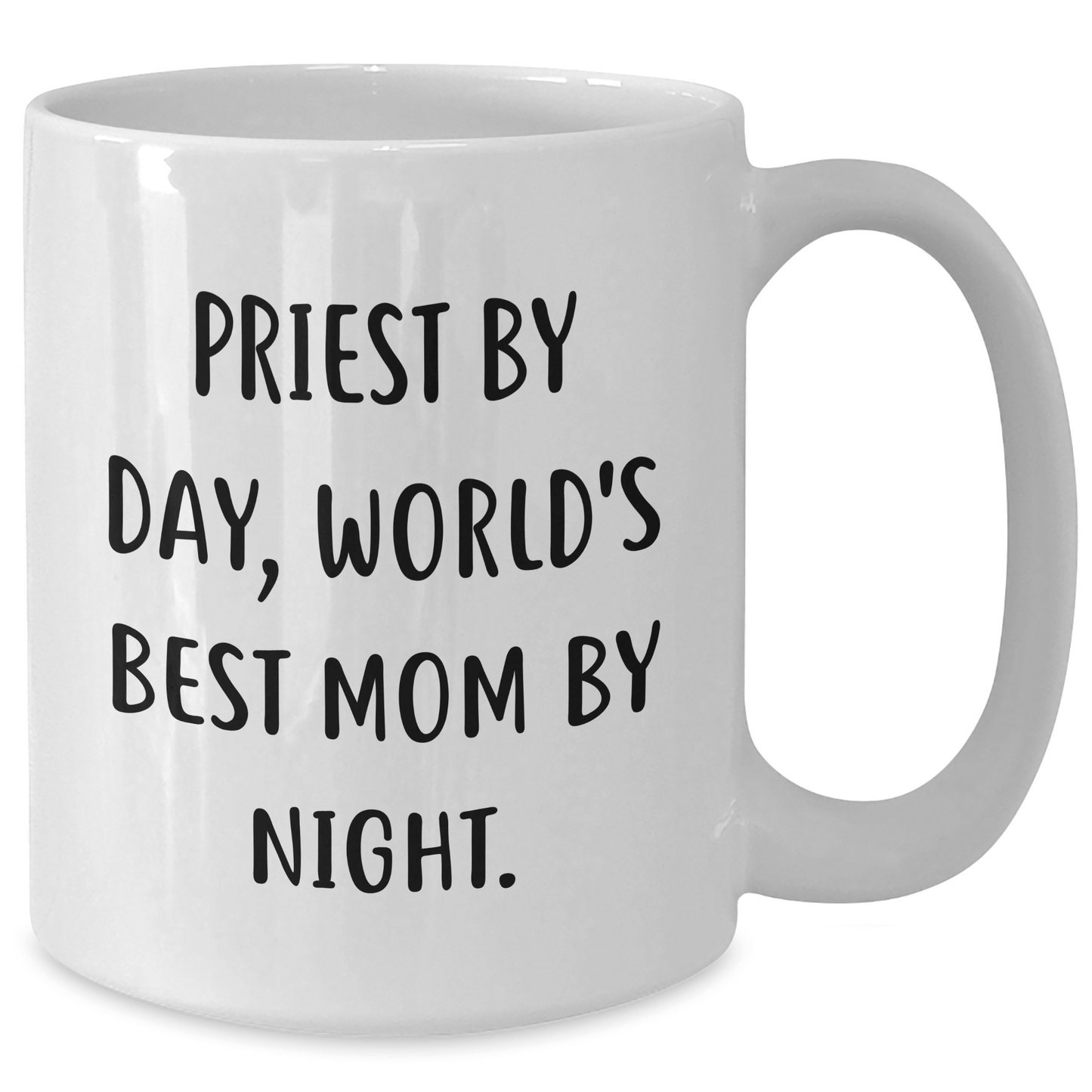 Gifts from Men to Priest By Day, Funny White Coffee Mugs for Graduation Unique Gifts - Victory Thru Vision