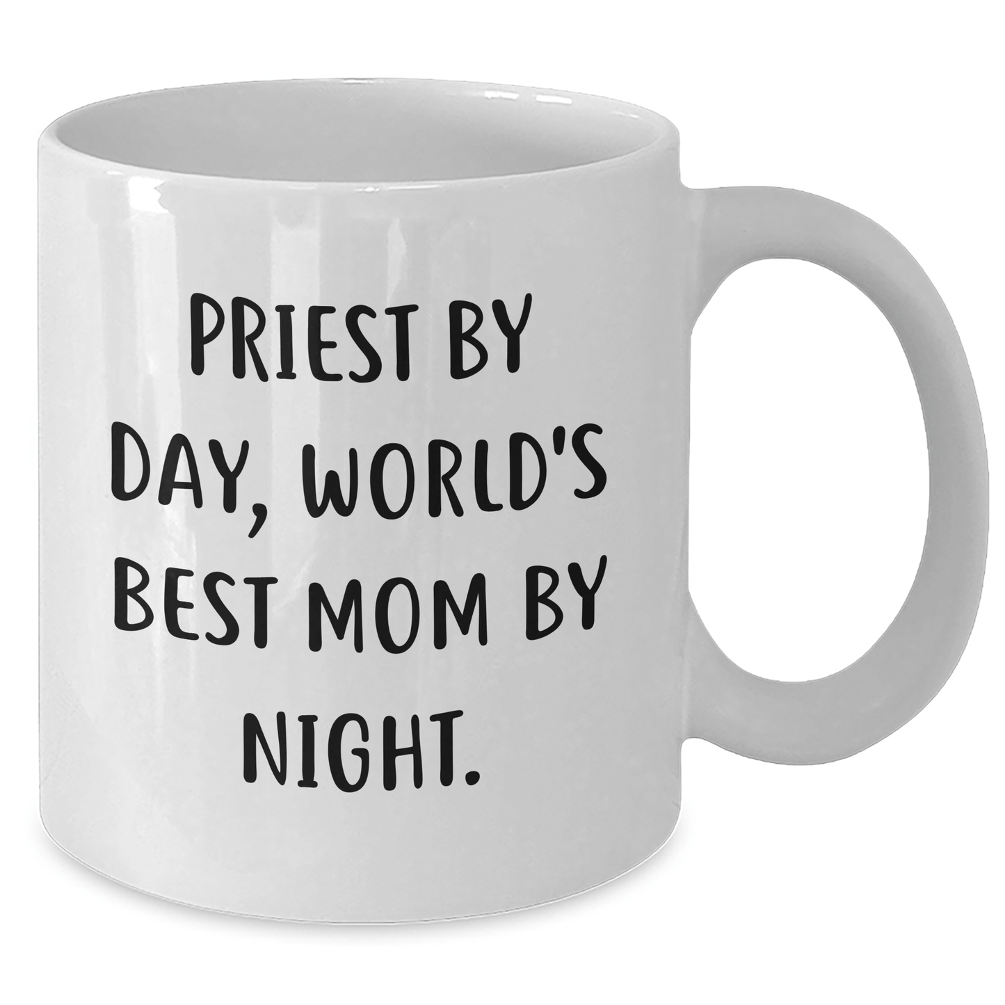 Gifts from Men to Priest By Day, Funny White Coffee Mugs for Graduation Unique Gifts - Victory Thru Vision