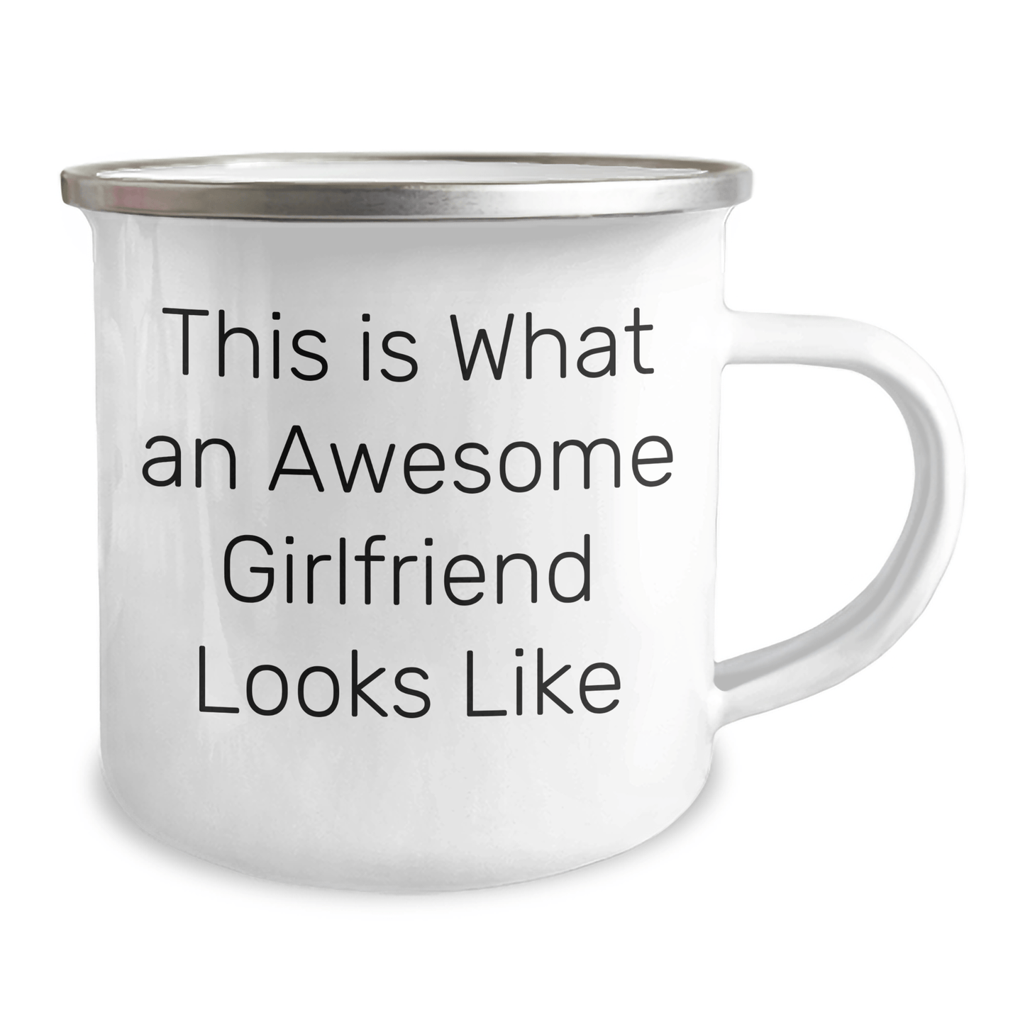 Gifts from Men to Sweetheart - This Is What An Awesome Sweetheart Looks Like, Funny Camping Mug for Graduation, 12 oz Stainless Steel with Enamel Finish, Perfect for Outdoor Activities - Victory Thru Vision