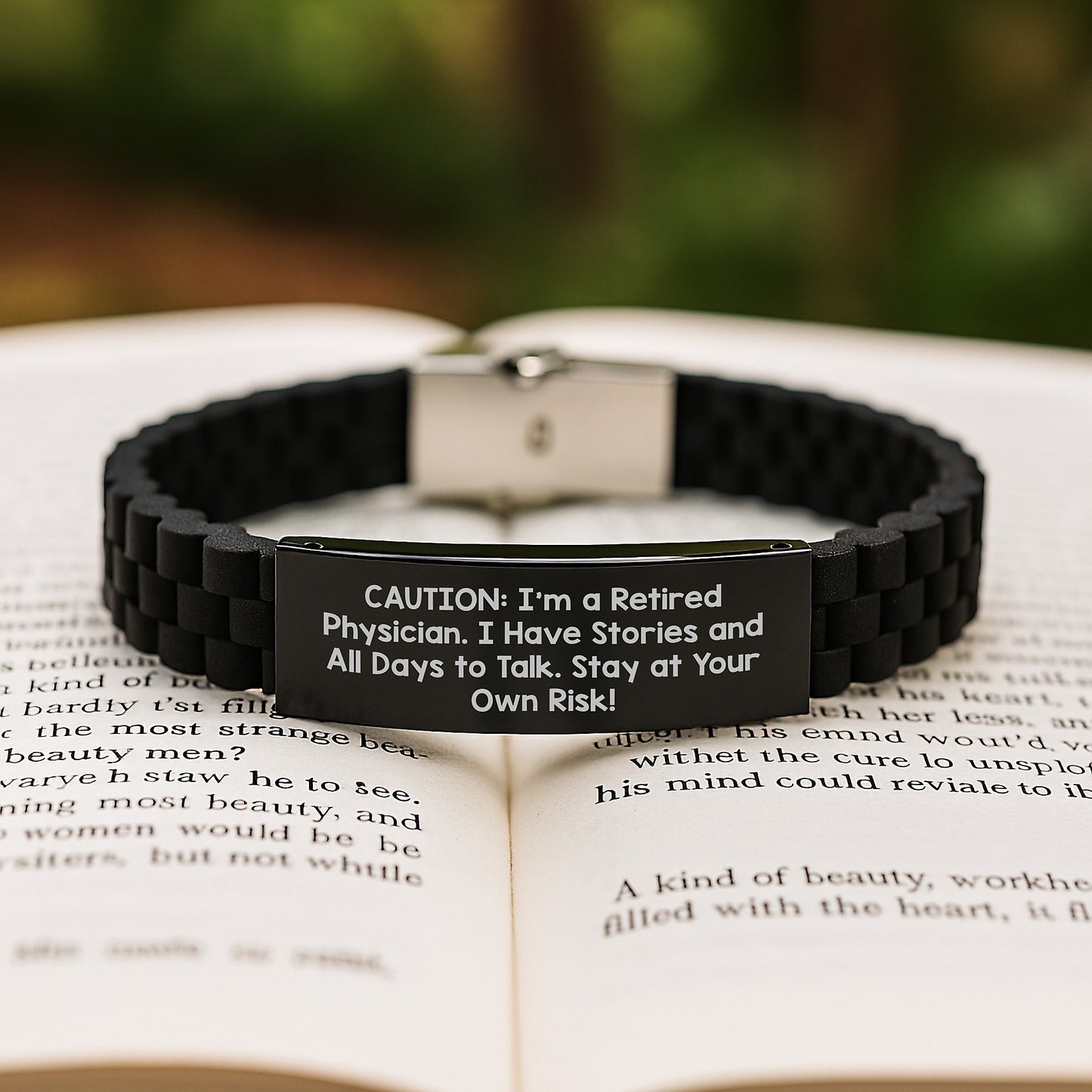 Physician Gifts: Funny Quote, Glide lock Clasp Bracelet, Adjustable for Men or Women, Graduation Unique Gifts from Friends or Family to Physician - Image 2