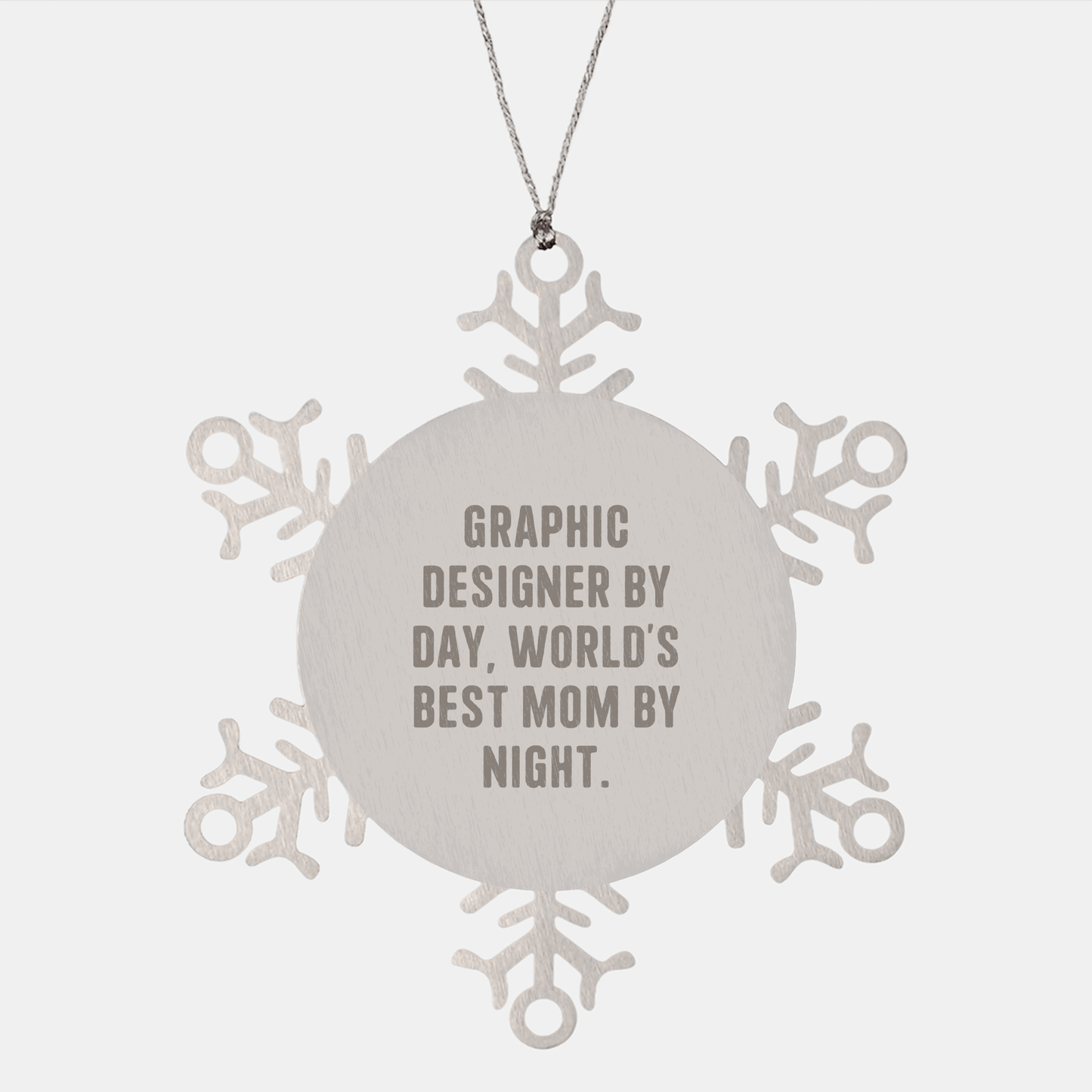 Graphic Designer Gifts, Funny Snowflake Ornaments, Christmas Unique Gifts from Mom to Graphic Designer - Victory Thru Vision
