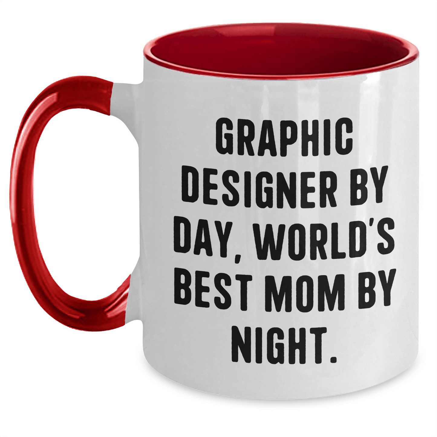 Graphic Designer Quotes Gifts from Mom, Unique Two Tone Coffee Mug for Dad, Father's Day Unique Gifts for Graphic Designer - Victory Thru Vision