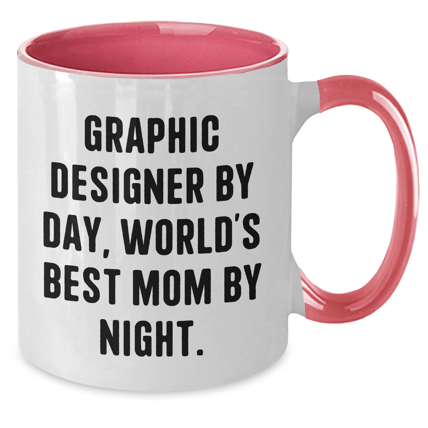 Graphic Designer Quotes Gifts from Mom, Unique Two Tone Coffee Mug for Dad, Father's Day Unique Gifts for Graphic Designer - Victory Thru Vision