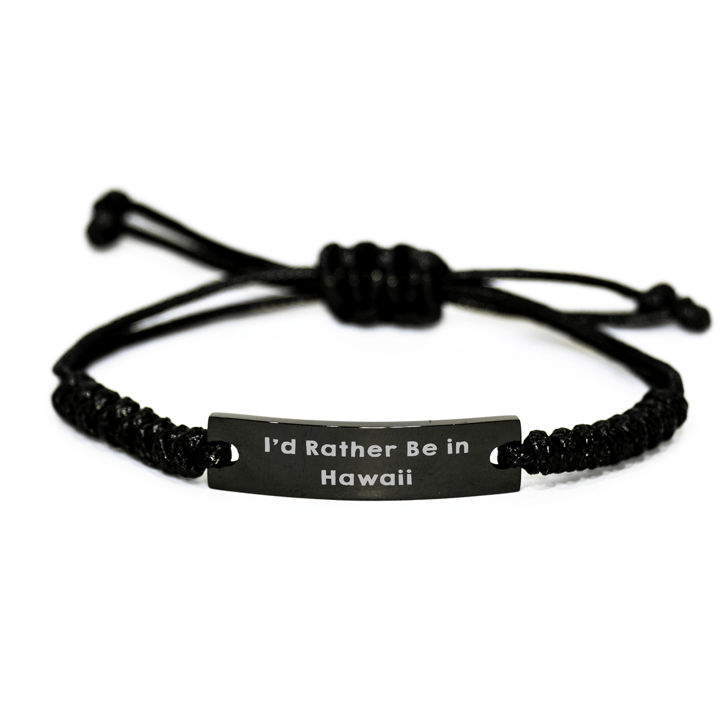 Hawaii Rope Bracelet, 'I'd Rather Be In Hawaii', Adjustable Graduation Unique Gifts for Him, Her, Friends, Family from Hawaii - Victory Thru Vision