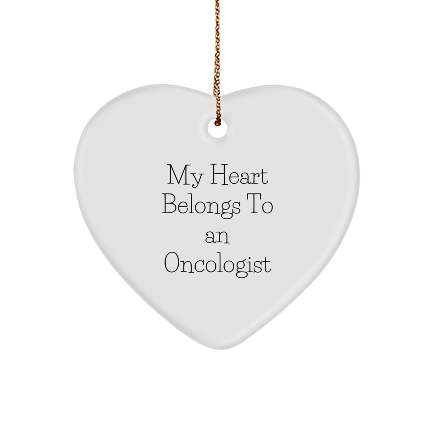 Funny Heart Ornament Gifts from Friends to Oncologist, Christmas Unique Gifts for Men - Image 1