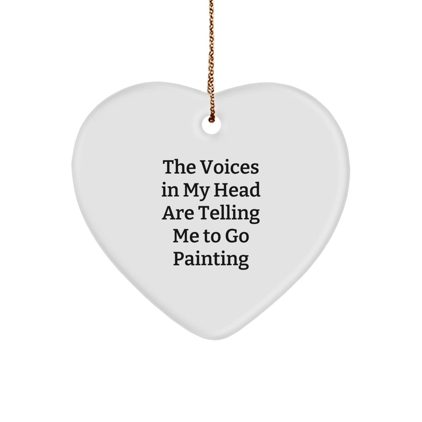 Funny Painting Gifts from Friends for Christmas Unique Gift Ideas - A Heart Ornament for Painting Enthusiasts - Image 1