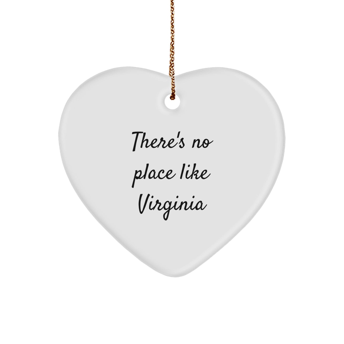Funny Virginia Heart Ornament Gifts from Virginia Lovers for Virginia Residents, Christmas Unique Gifts for Men, Women, Family, Friends, Coworkers - Image 1