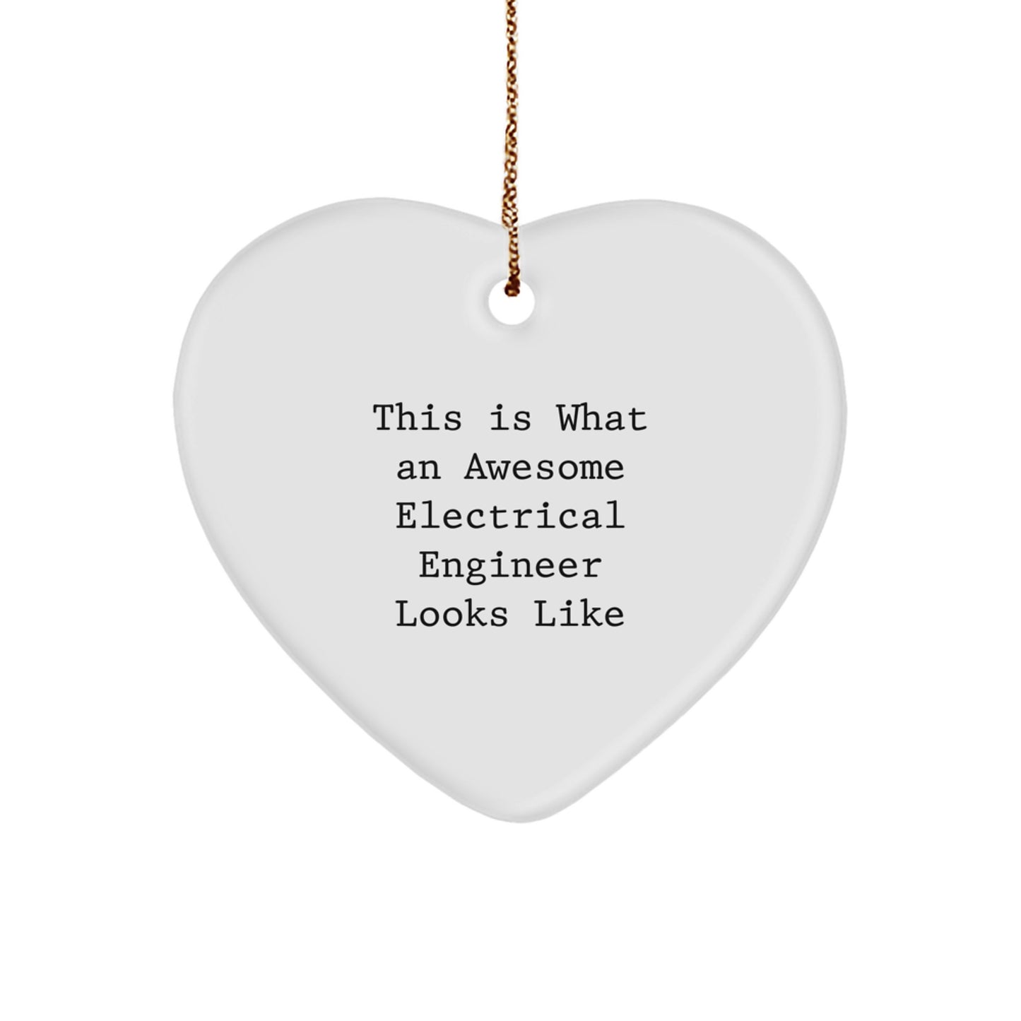 Funny Electrical Engineer Heart Ornament Gifts from Friends to Family - Inspirational Christmas Memorable Presents for Men Women - Image 1