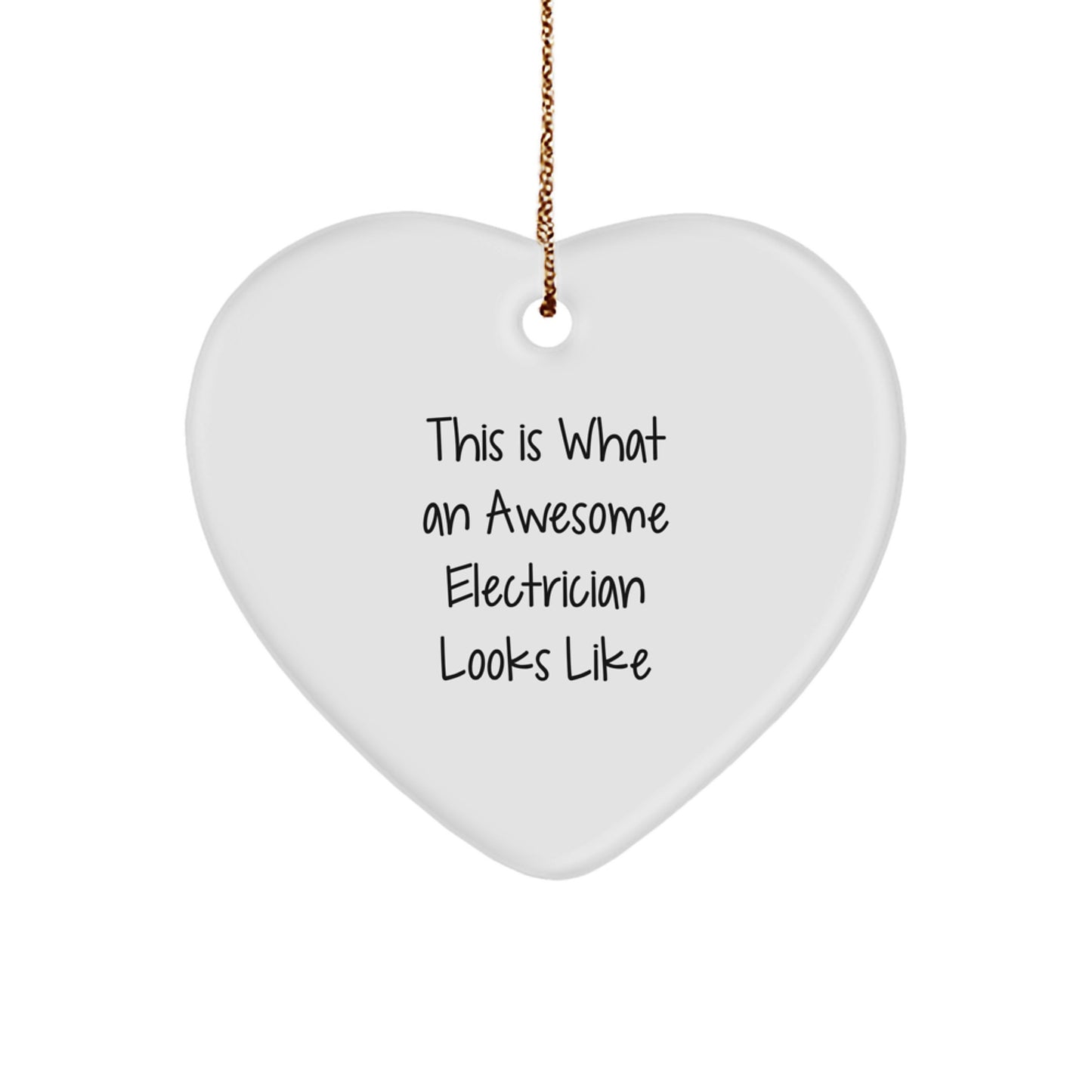 Funny Electrician Gifts from Friends, Heart Ornament for Electricians, Christmas Unique Presents for Men - Image 1