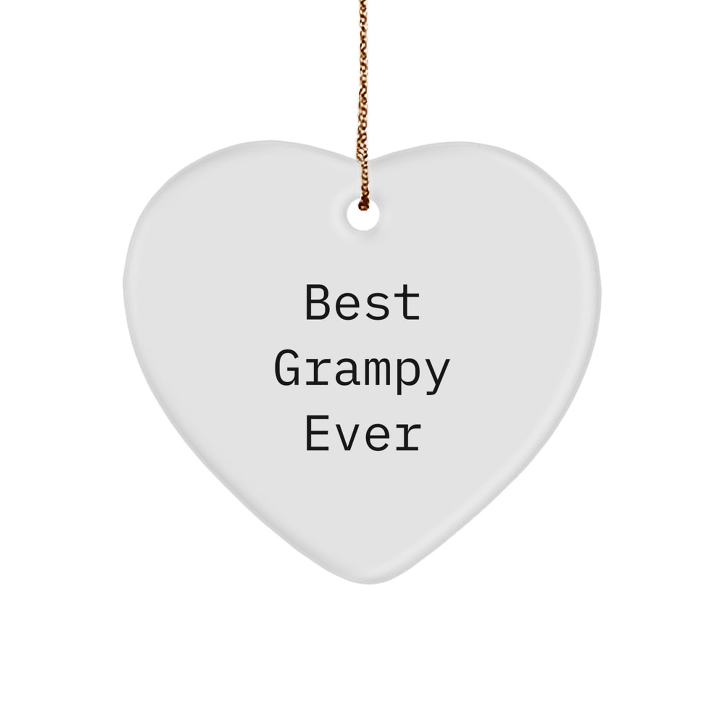 Gifts for Grampy, Funny Heart Ornament with Grampy Quote, Grampy Gifts from Family for Christmas - Image 1