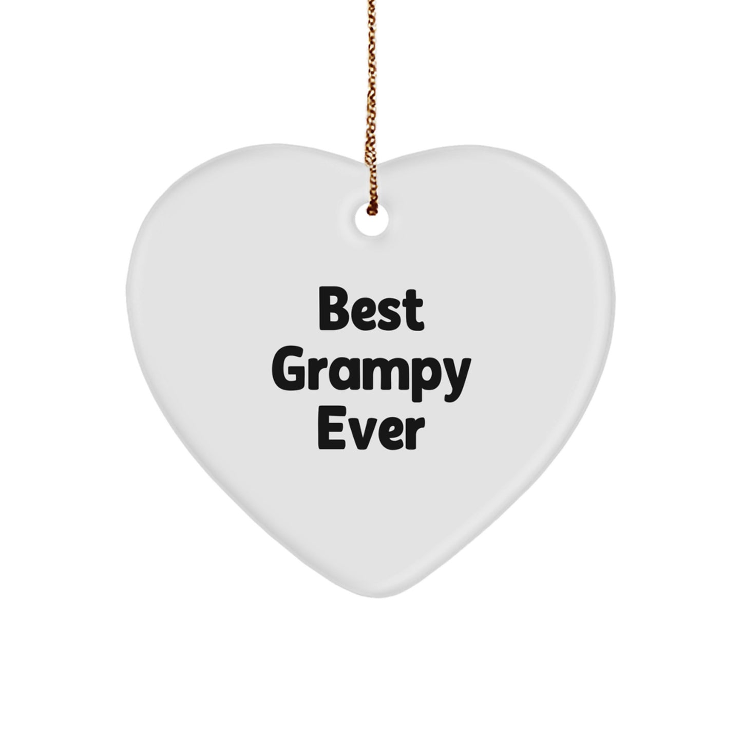 Funny Grampy Gifts from Men - Heart Ornament for Grampy, Best Grampy Ever Christmas Unique Gifts - Image 1