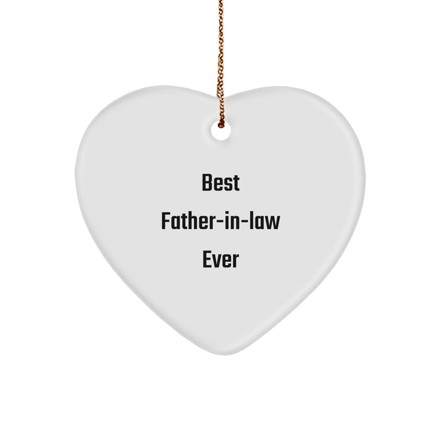 Unique Funny Heart Ornament Gifts from Men to Father-in-law for Christmas Unique Father-in-law Gifts, Funny Heart Shaped Ornament for Family Home Decoration - Image 1