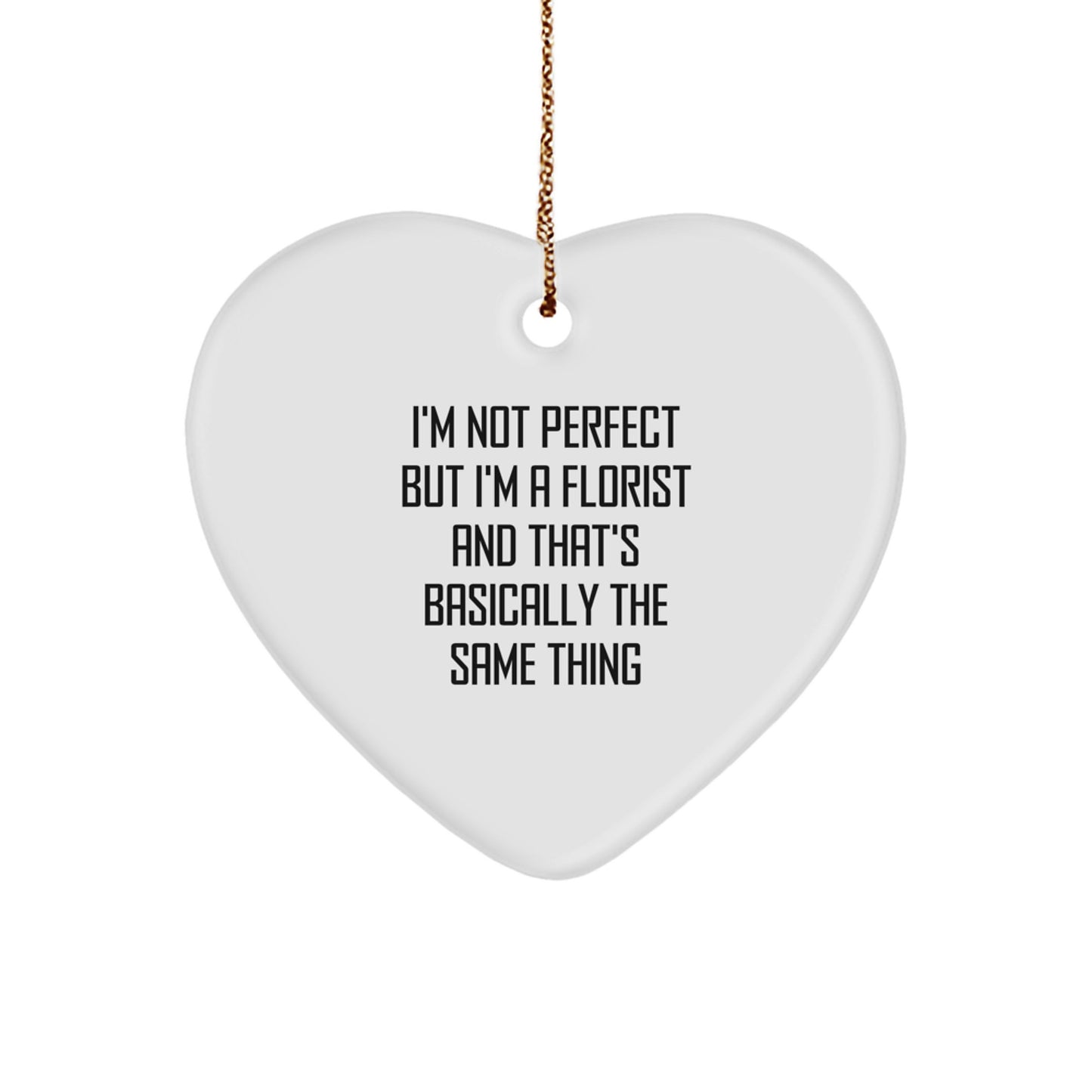 Funny Florist Heart Ornament Gifts from Family, Friends, or Coworkers, Gifts for Florist Men, Women, or Anyone Loving Christmas - Image 1