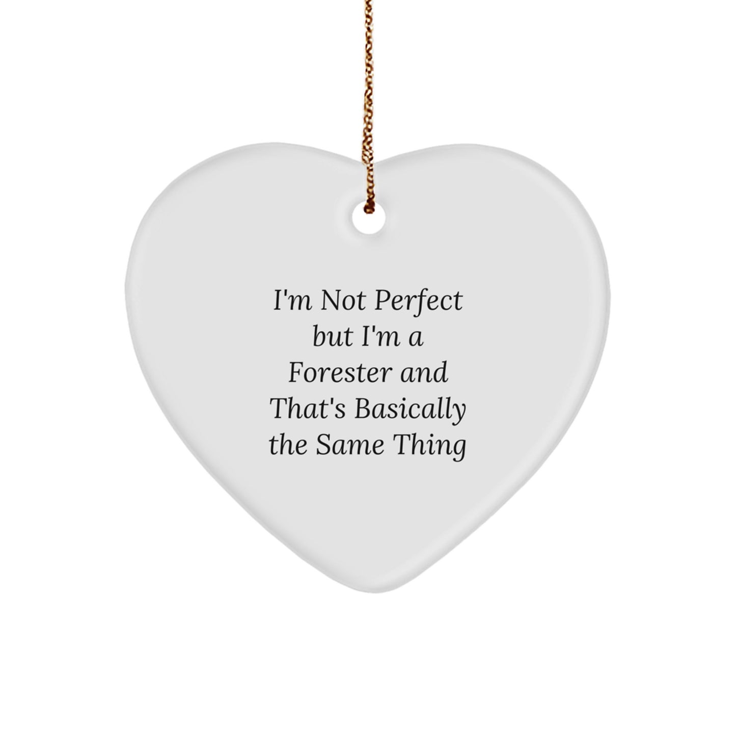 Funny Forester Gifts, Heart Ornament for Forester Friends and Family, Christmas Unique Gifts from Men to Friends - Image 1