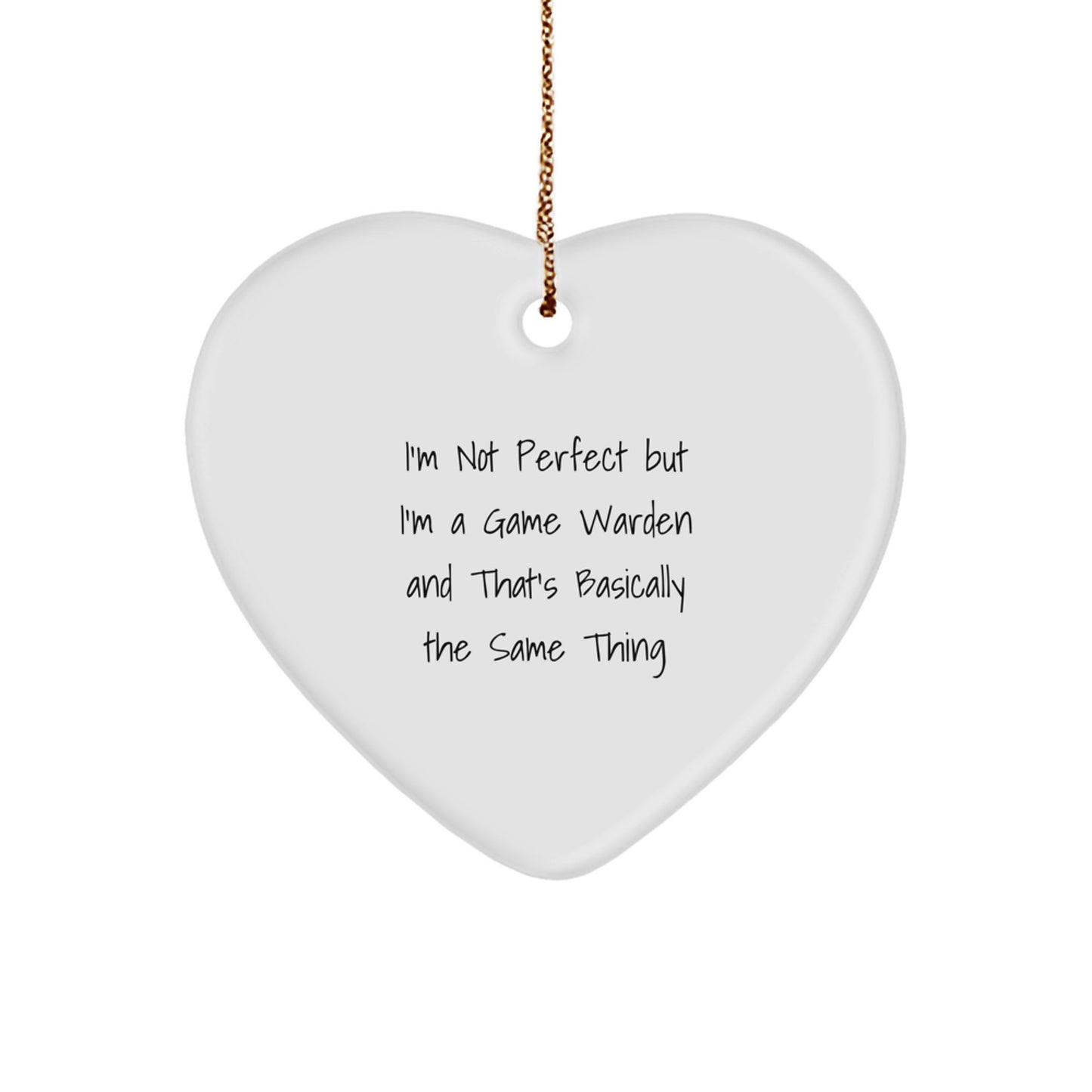 Funny Game Warden Heart Ornament Gifts for Men from Family, Unique Christmas Unique Gifts with Inspirational Quote, Perfect for Game Warden Lovers - Image 1