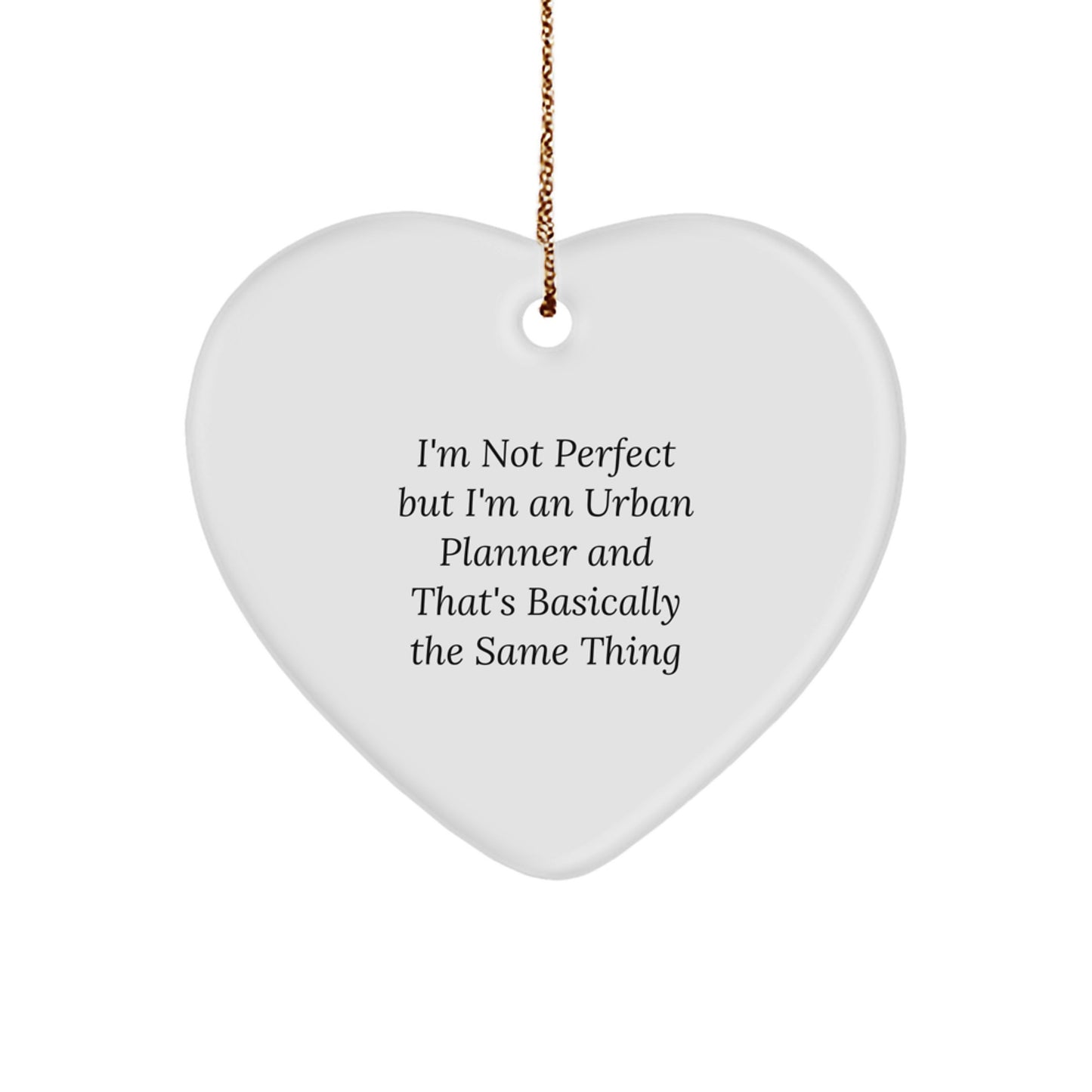 Funny Urban Planner Heart Ornament Gifts from Friends for Christmas Unique - Image 1