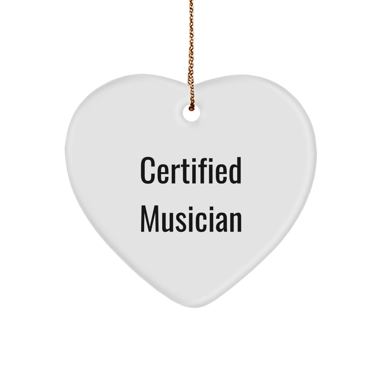 Unique Gifts from Friends to Musician, Funny Quote Musician Heart Ornament, Christmas Unique Gifts for Musician, Musician Heart Decor - Image 1