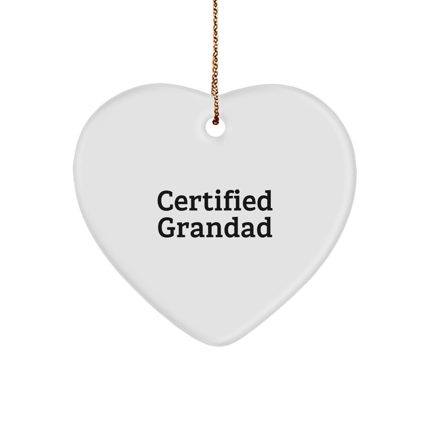 Funny Grandad Gifts for Men - Heart Ornament Quote - Gifts from Family - Perfect for Grandad's Christmas Unique Gifts - Image 1