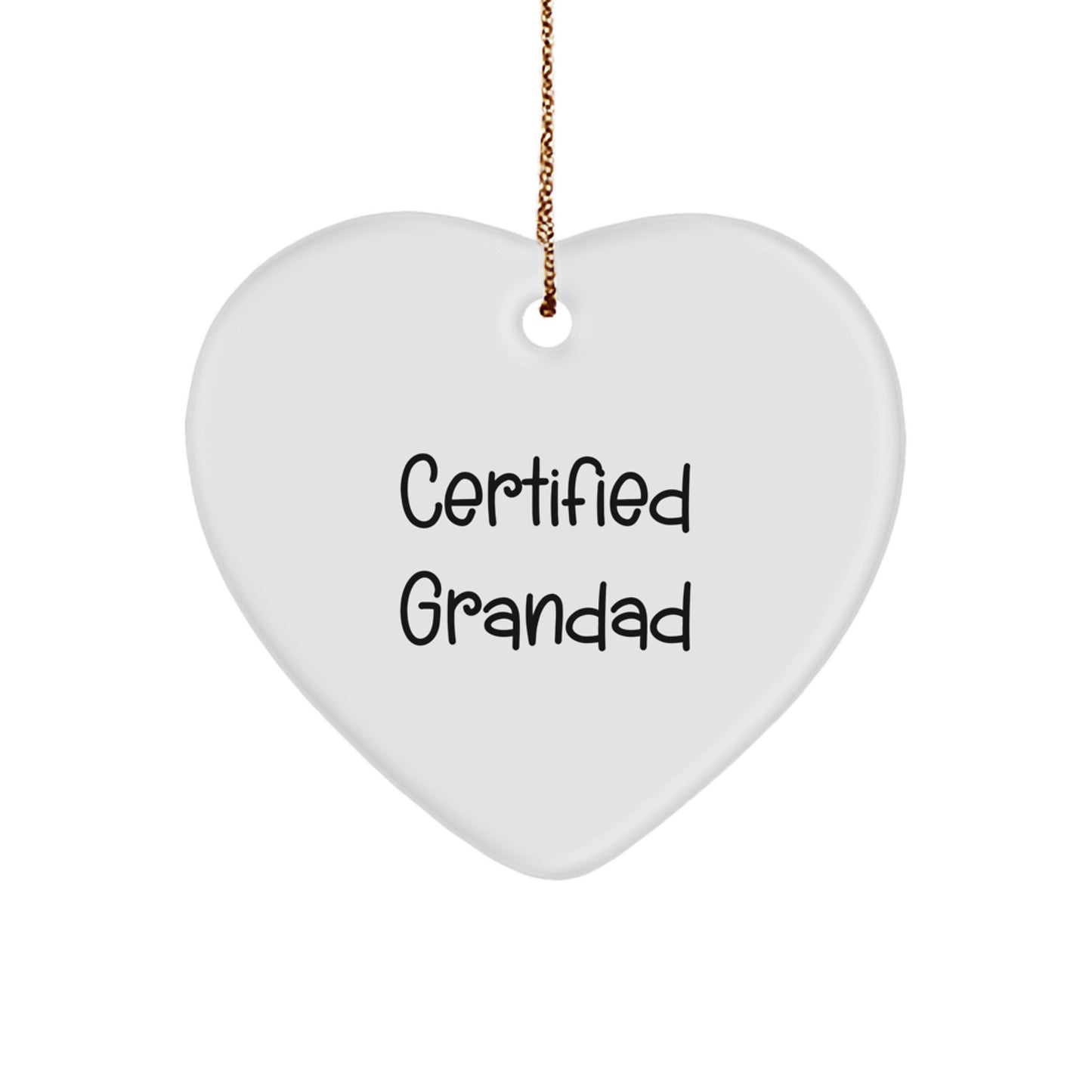 Funny Grandad Gifts from Men, Heart Ornament for Grandad, Christmas Unique Gifts for Him - Image 1