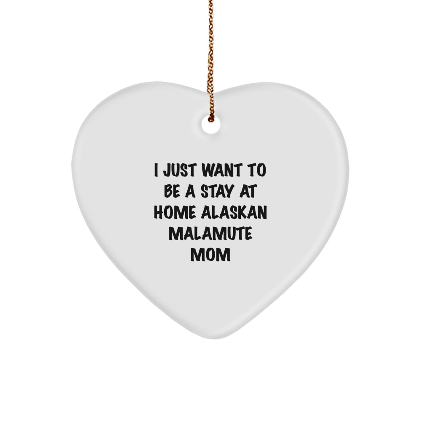 Funny Alaskan Malamute Dog Gifts for Mom, Heart Ornament, Gifts from Friends or Family for Christmas Unique Gifts - Image 1