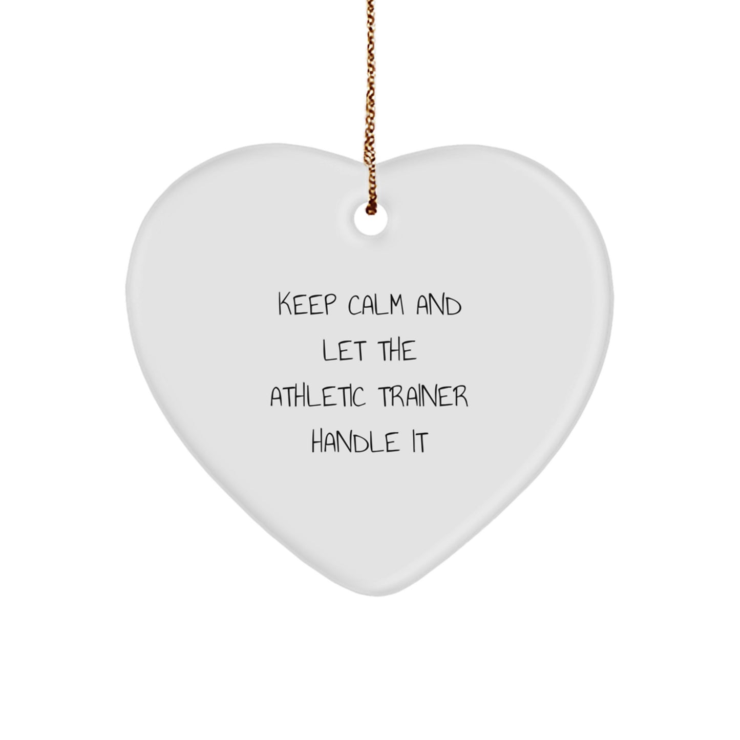 Funny Athletic Trainer Heart Ornament Gifts from Family for Christmas Unique Finds - Image 1