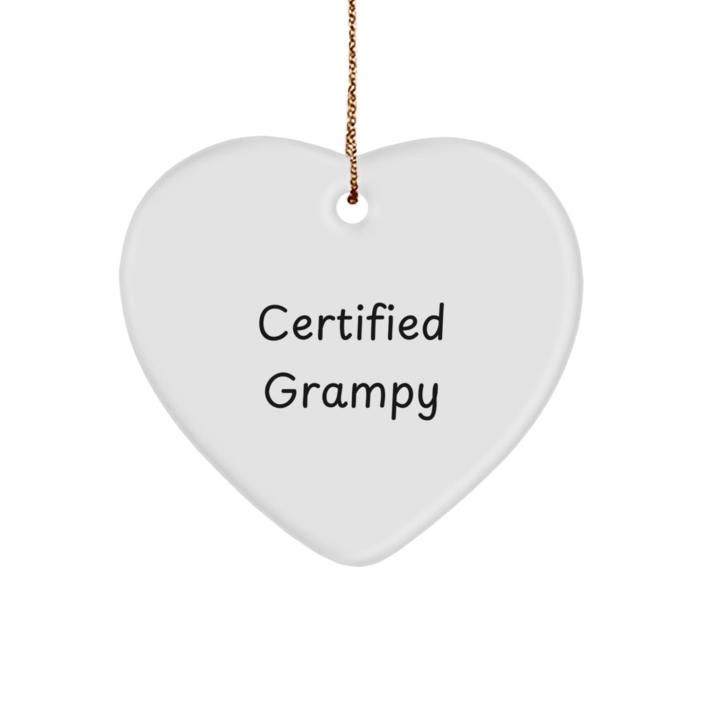 Funny Grampy Christmas Heart Ornament Gifts from Men, Women, Friends, Coworkers to Grampy, Men, Women, Friends, Coworkers - Image 1