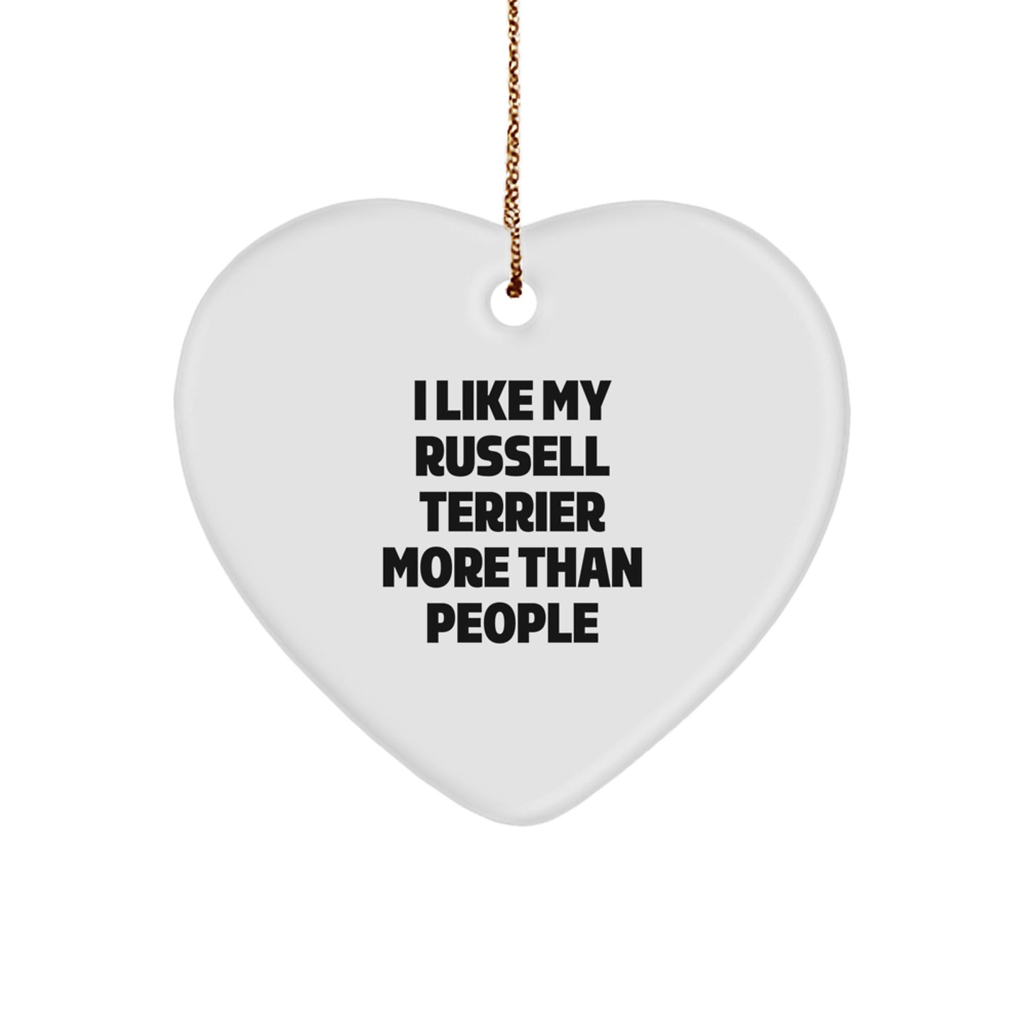 Russell Terrier Dog Lovers' Funny Heart Ornament Gifts from Friends for Christmas - Image 1