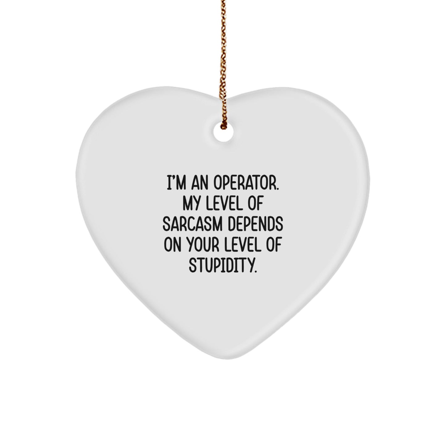 Funny Operator Heart Ornament Gifts from Men to Family Member Christmas Unique - Image 1