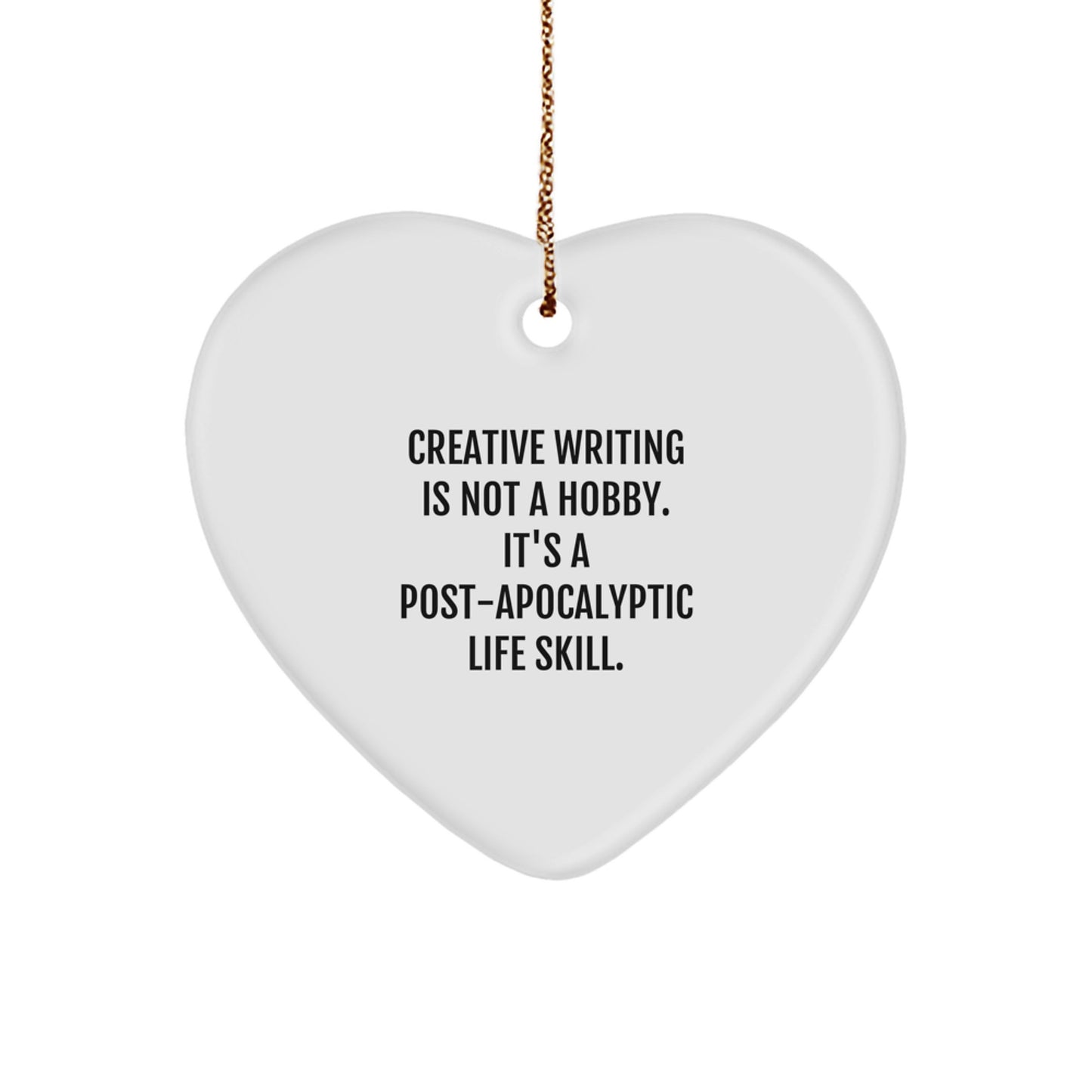 Gifts from Family Friends to Creative Writing Enthusiasts, Heart Ornament for Christmas Unique Gifts - Image 1