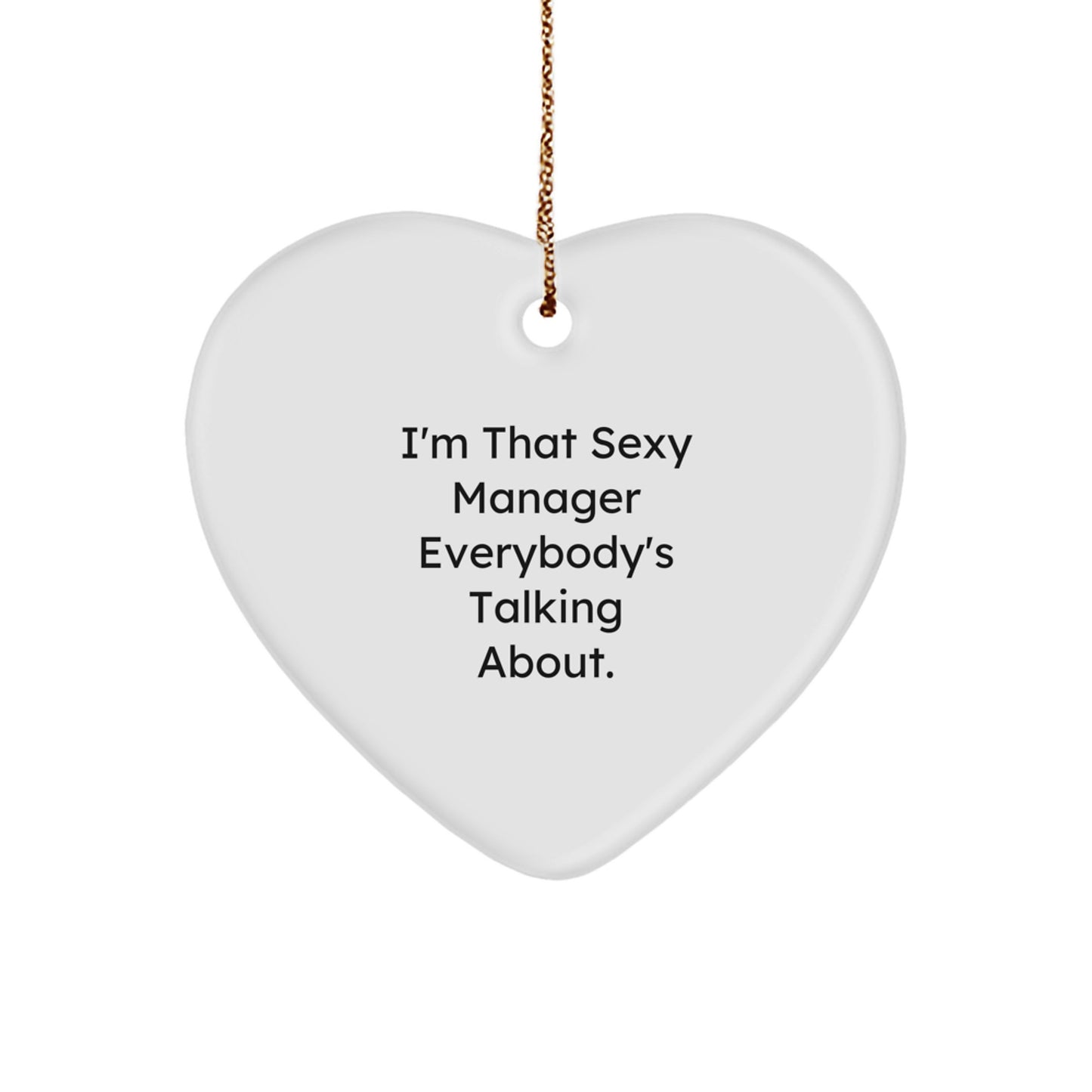 Funny Manager Heart Ornament Gifts from Men Friends to Manager Coworkers on Christmas Unique Gifts - Image 1