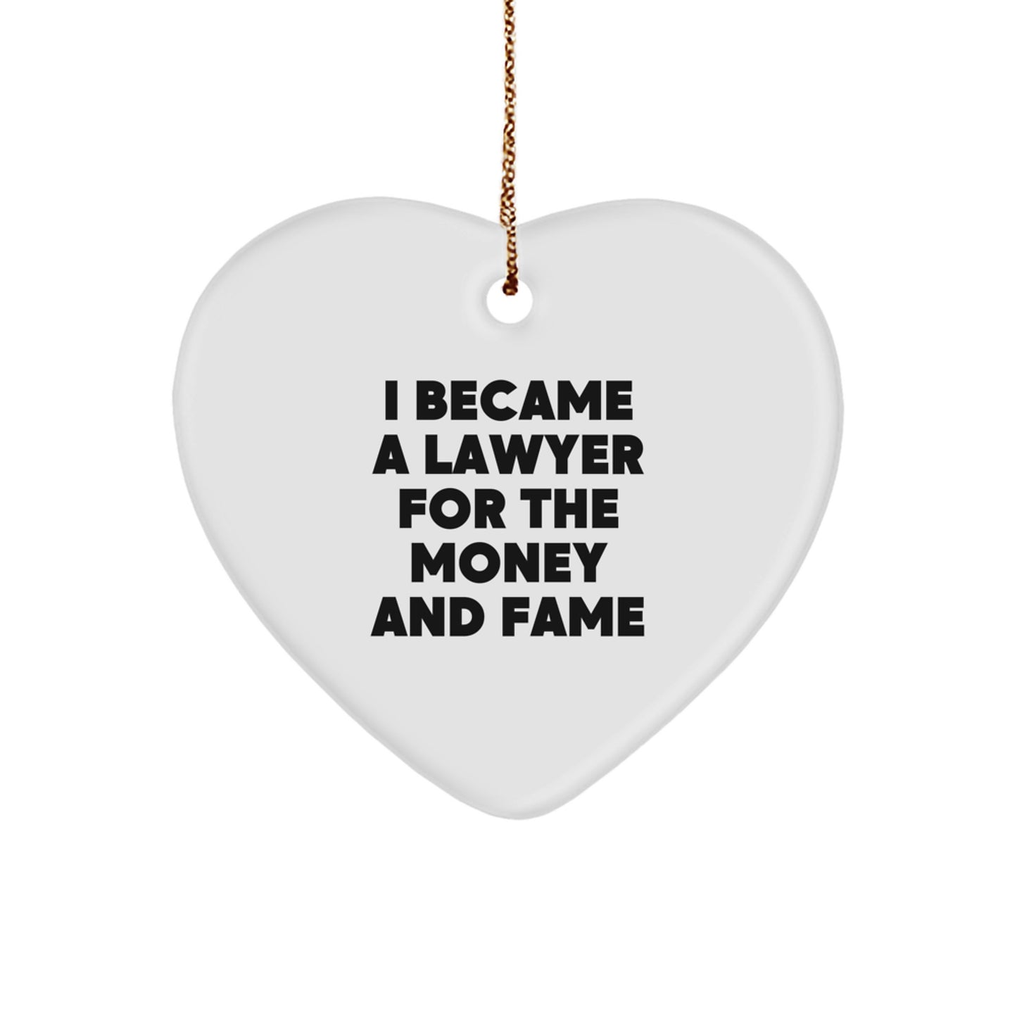 Funny Lawyer Gifts from Friends for Christmas Unique Lawyer Heart Ornaments Men Women Lawyer - Image 1