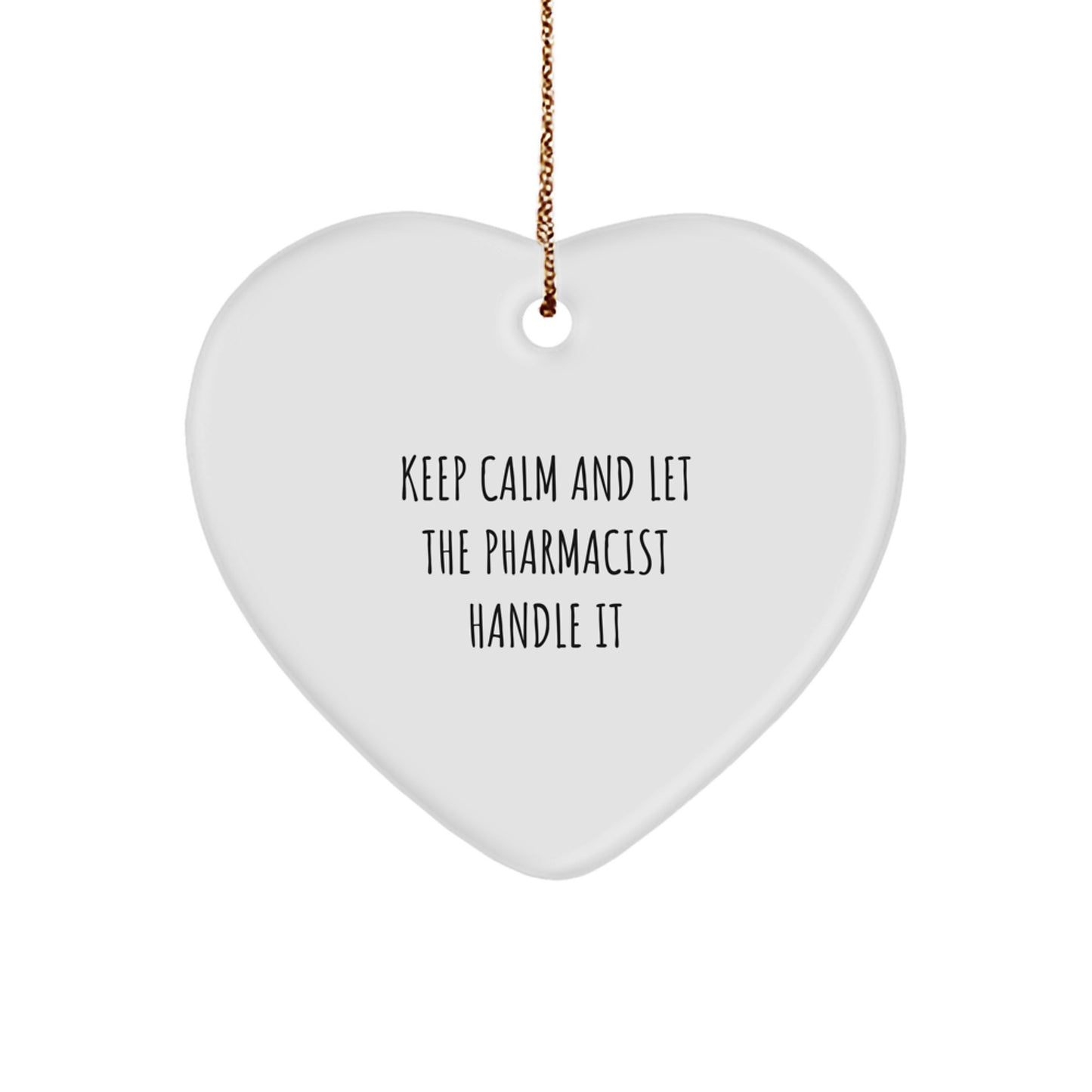 Funny Pharmacist Gifts from Men to Heart Ornament for Christmas Unique Ideas - Image 1