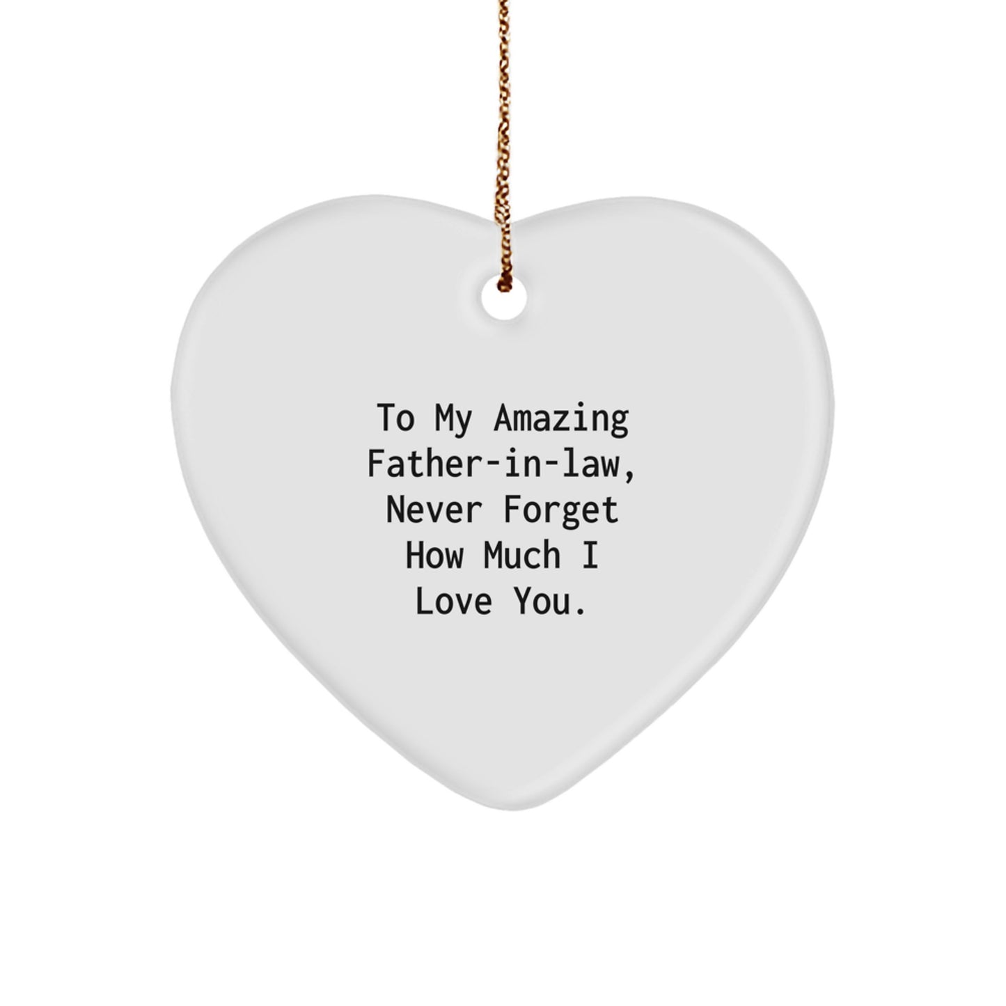 Funny Heart Ornament Gifts from Family to Father-in-law for Christmas - Image 1