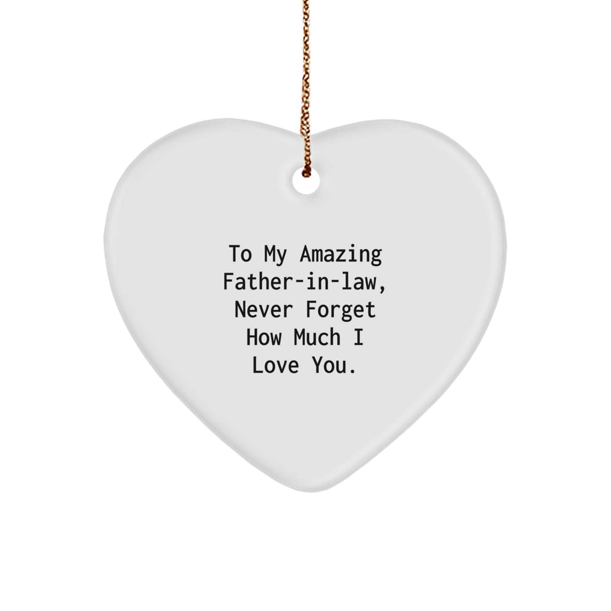 Funny Heart Ornament Gifts from Family to Father-in-law for Christmas - Image 1